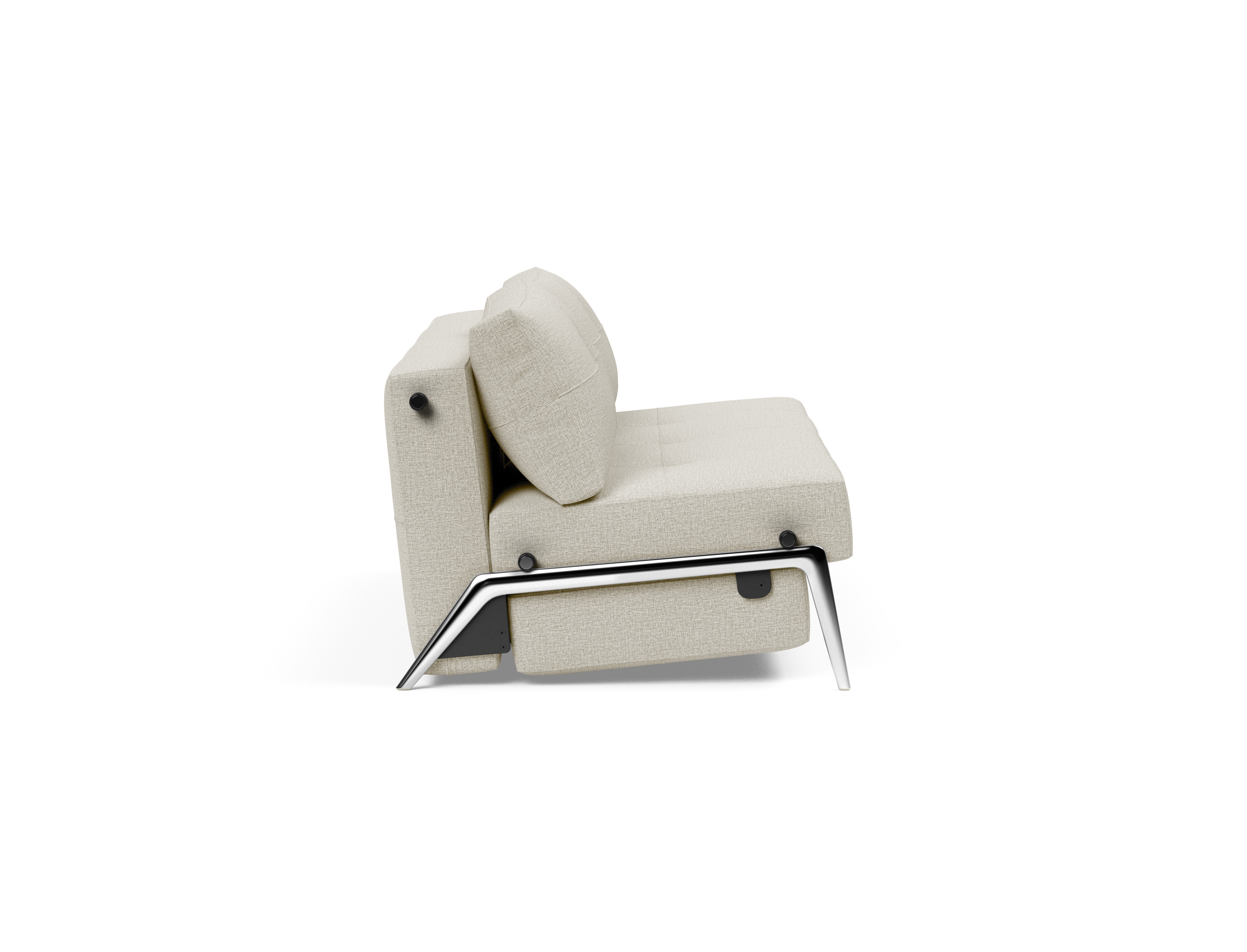 Cubed Deluxe Fabric Sofa Bed w/Aluminum Legs, Queen Size