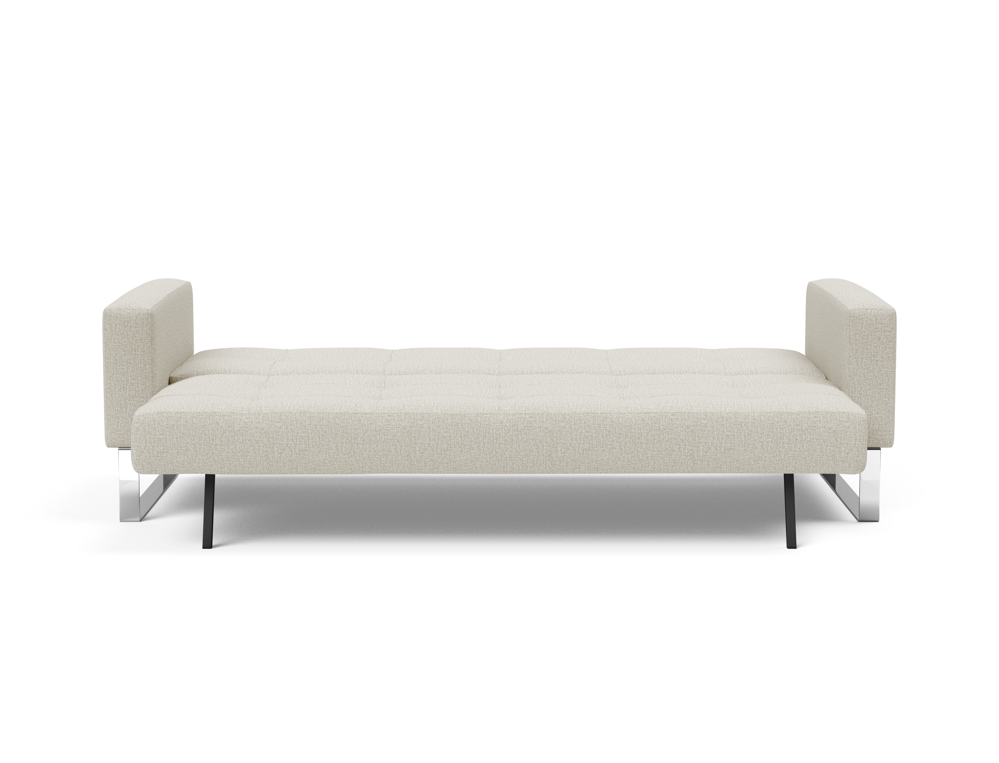 Cassius Quilt Fabric Sofa Bed w/Chrome Legs