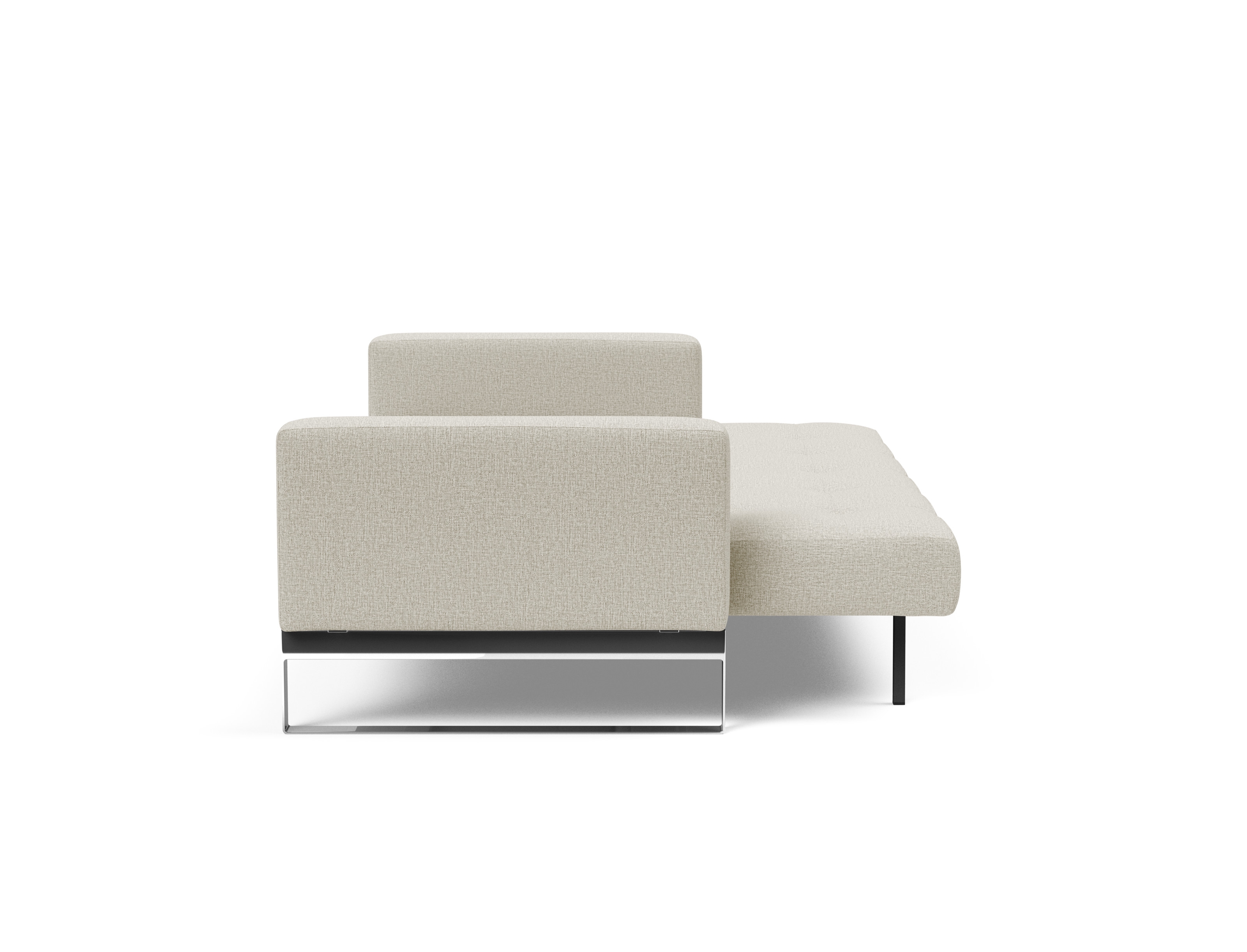 Cassius Quilt Fabric Sofa Bed w/Chrome Legs