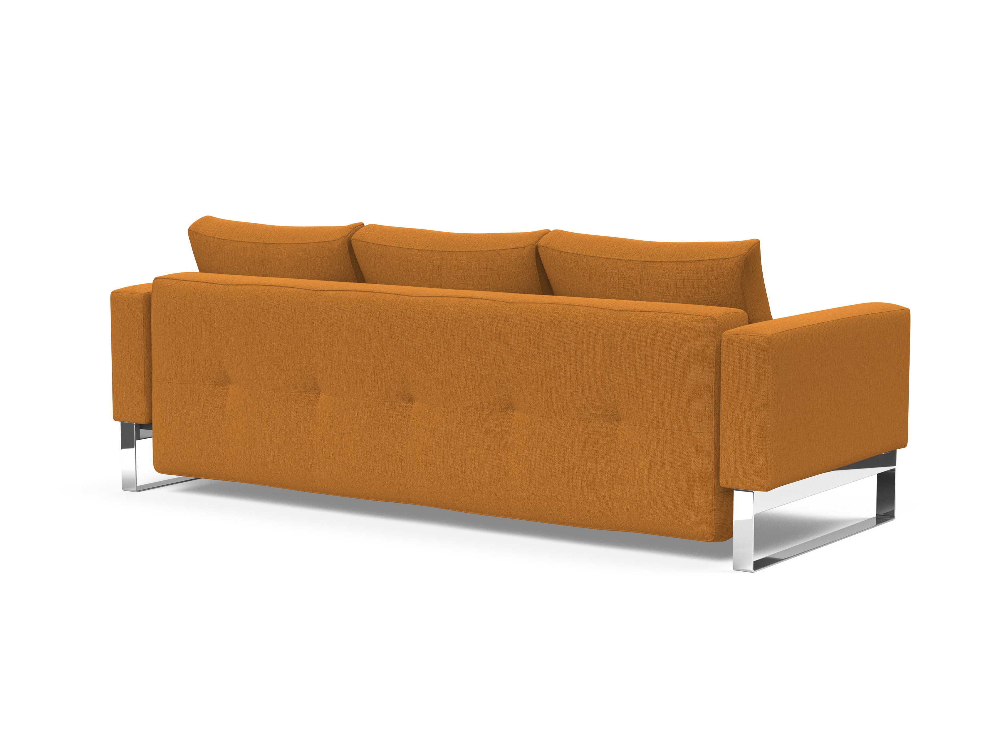 Cassius Quilt Fabric Sofa Bed w/Chrome Legs