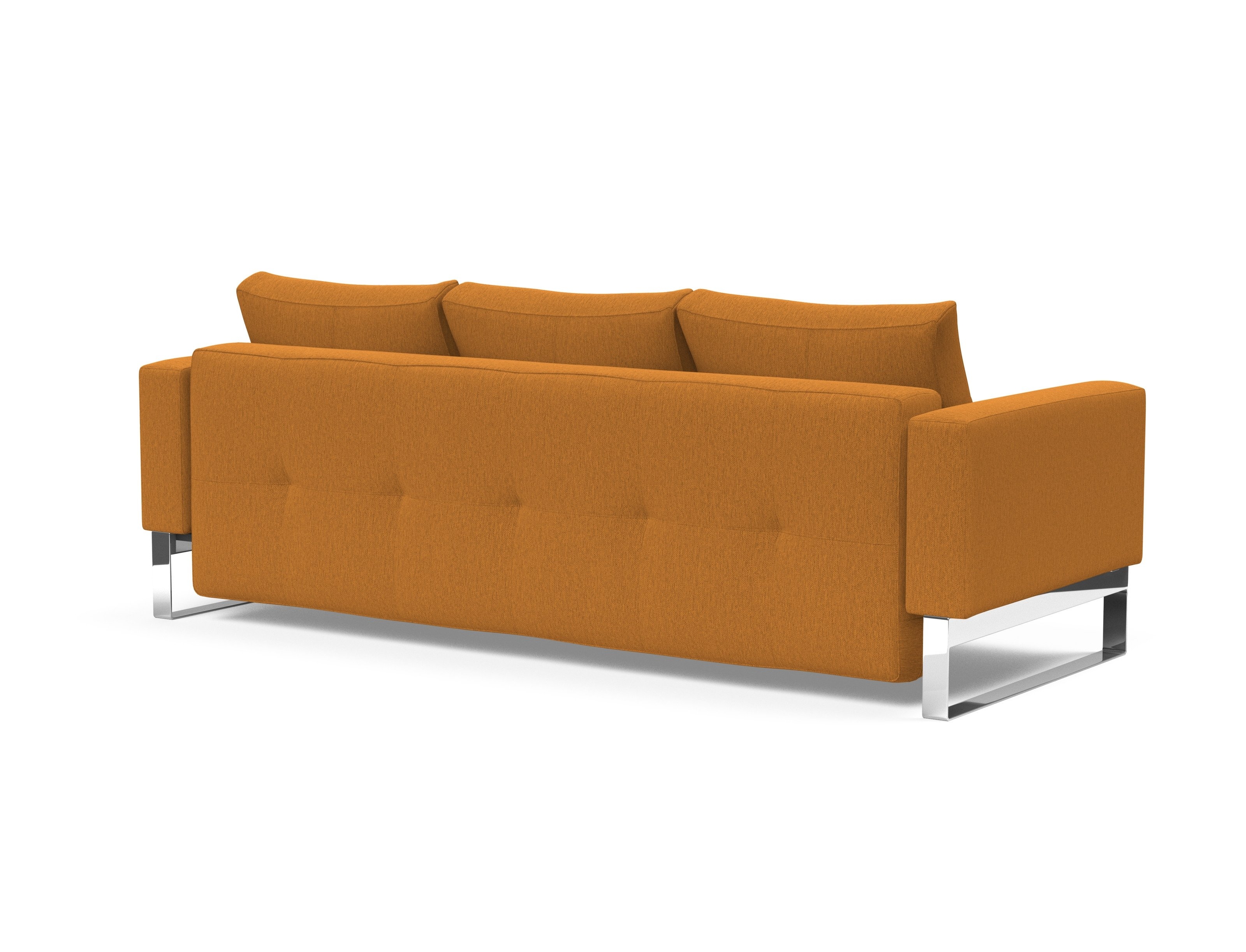 Cassius Quilt Fabric Sofa Bed w/Chrome Legs