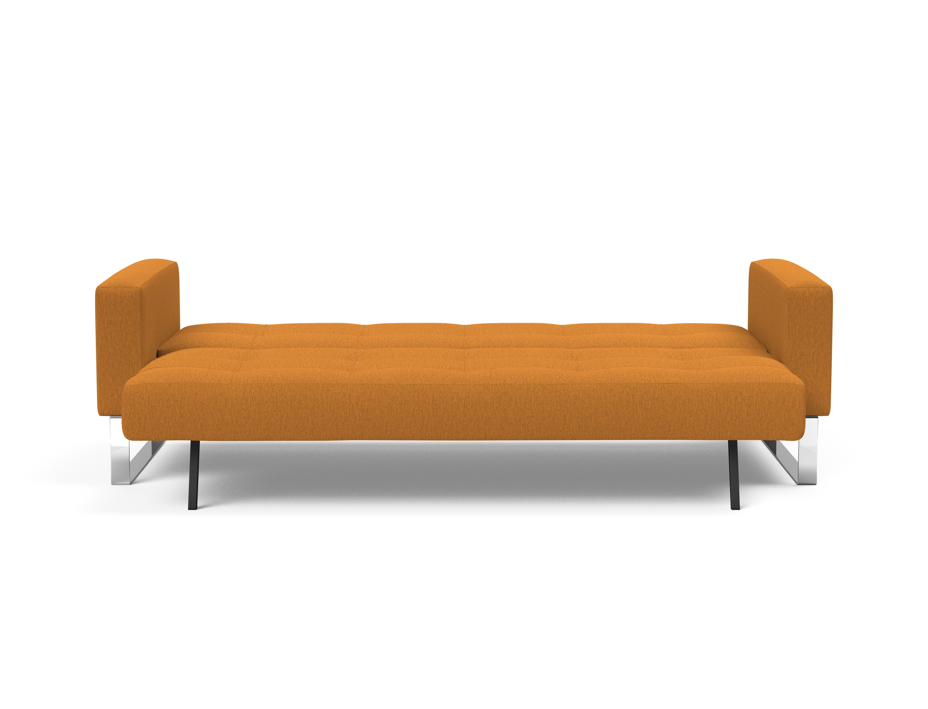 Cassius Quilt Fabric Sofa Bed w/Chrome Legs