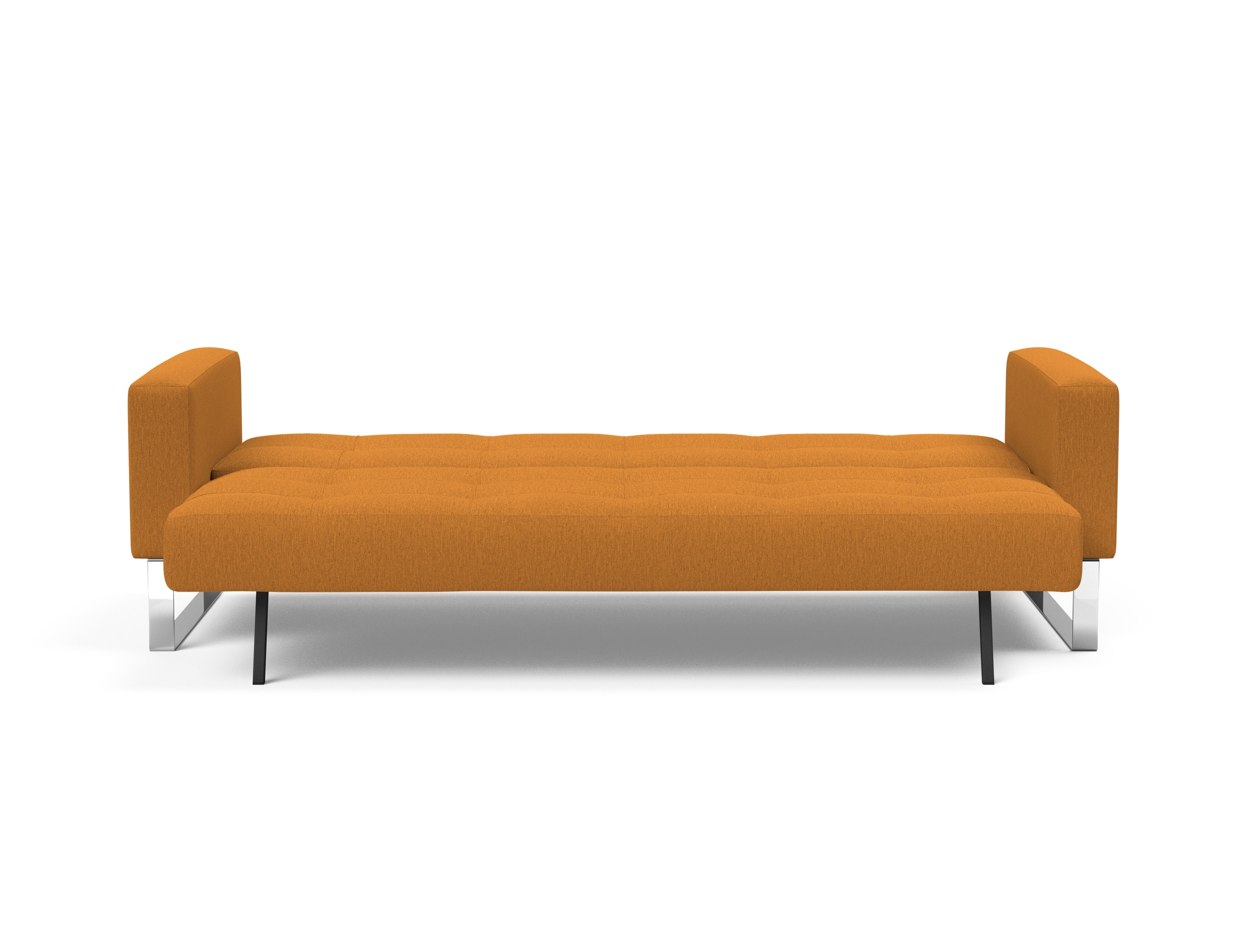 Cassius Quilt Fabric Sofa Bed w/Chrome Legs