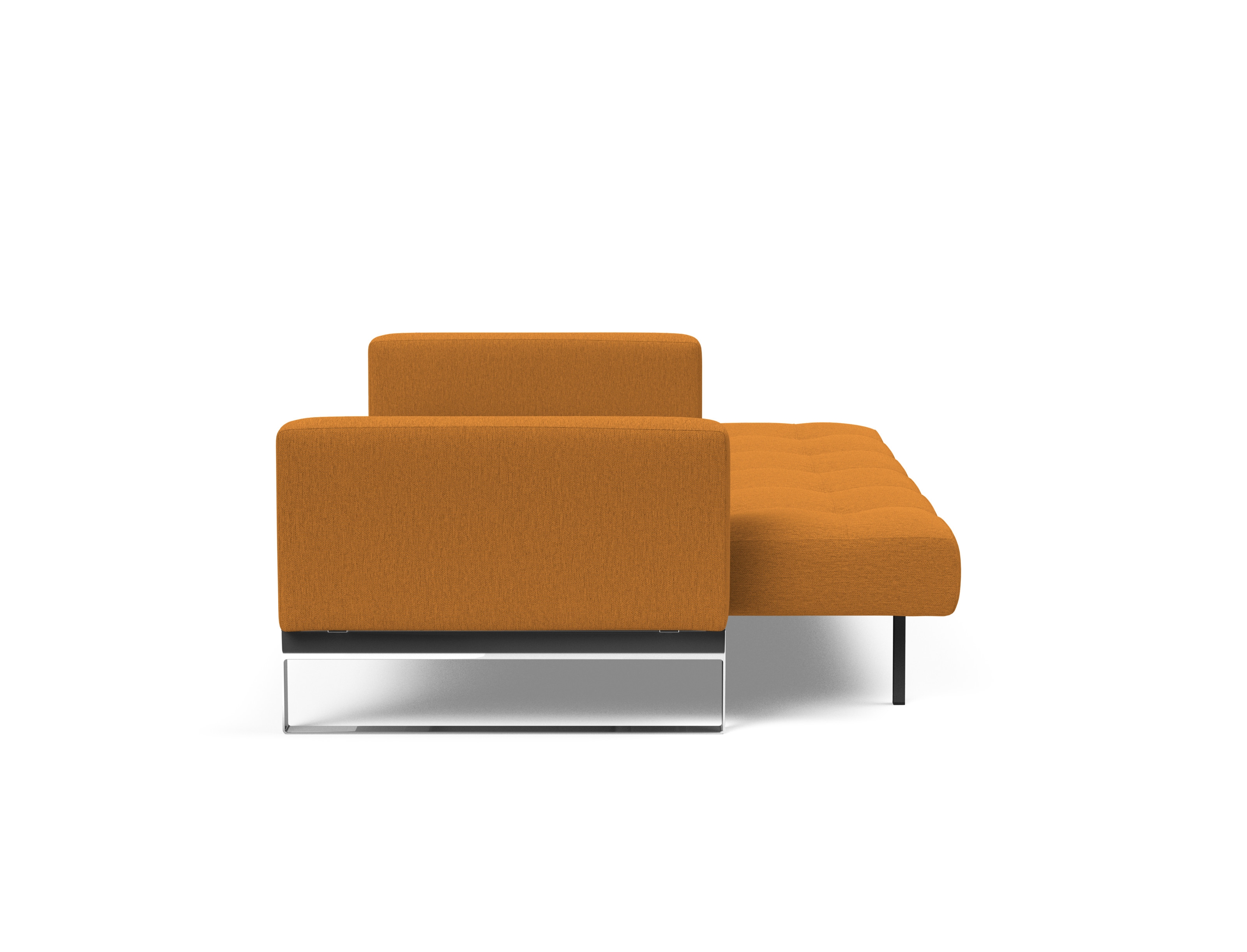 Cassius Quilt Fabric Sofa Bed w/Chrome Legs