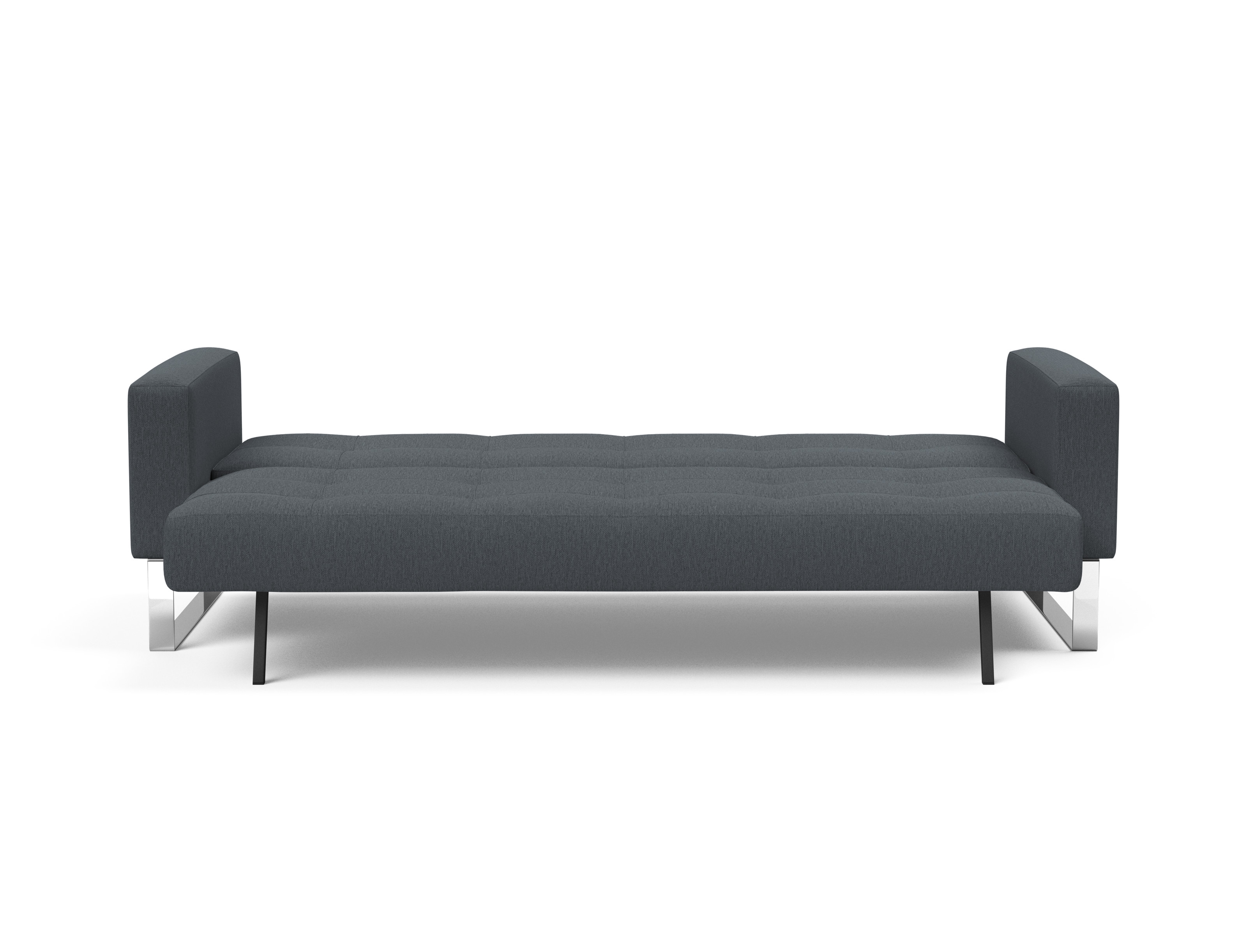 Cassius Quilt Fabric Sofa Bed w/Chrome Legs