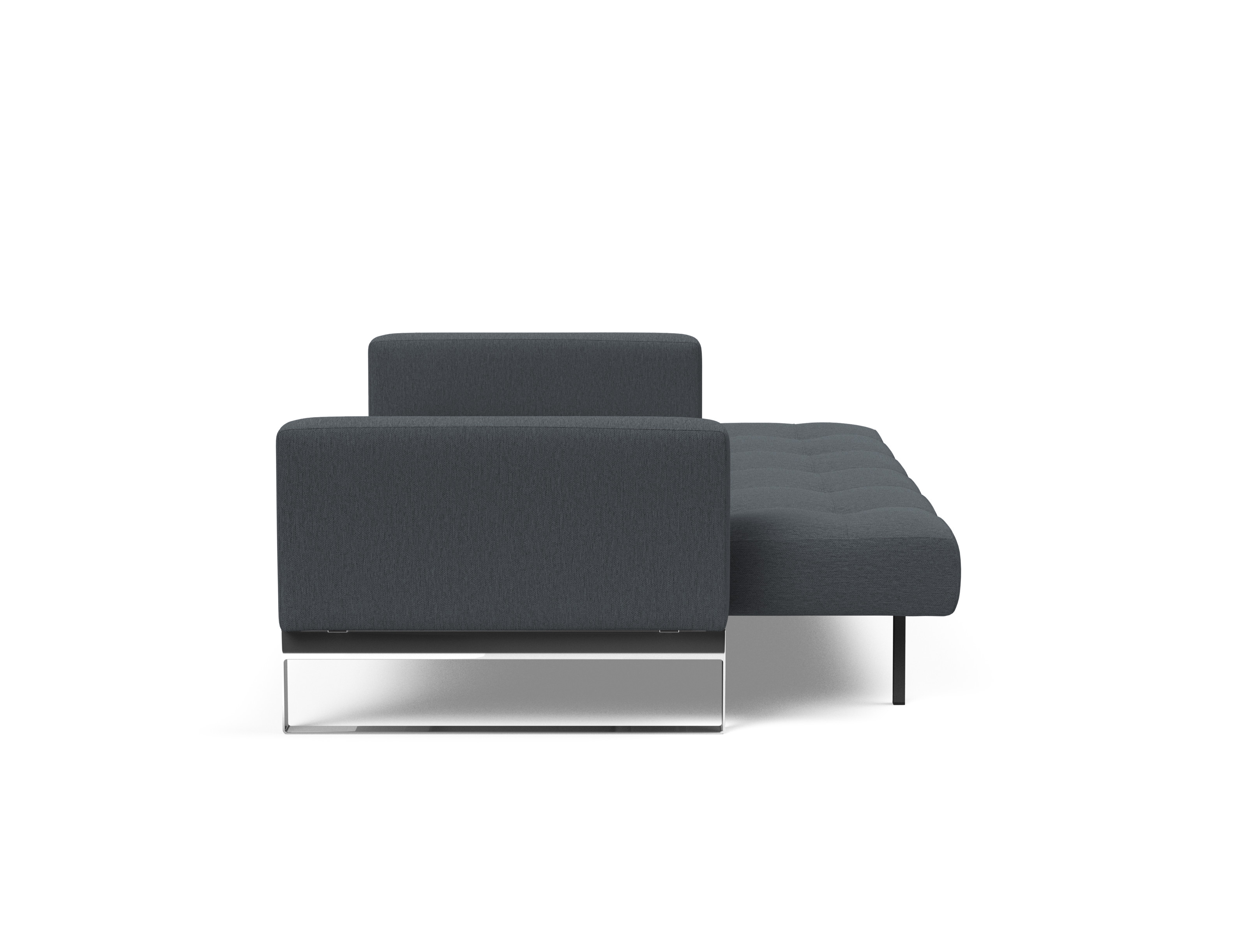 Cassius Quilt Fabric Sofa Bed w/Chrome Legs