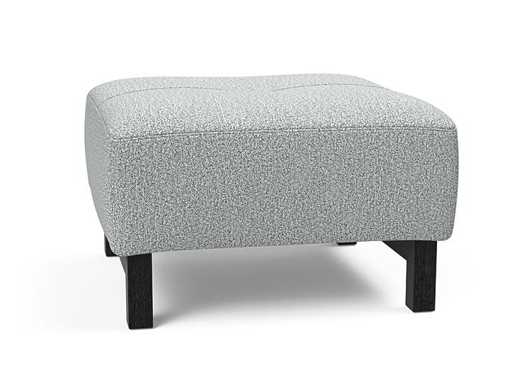 Deluxe Excess Fabric Ottoman w/Wood Legs