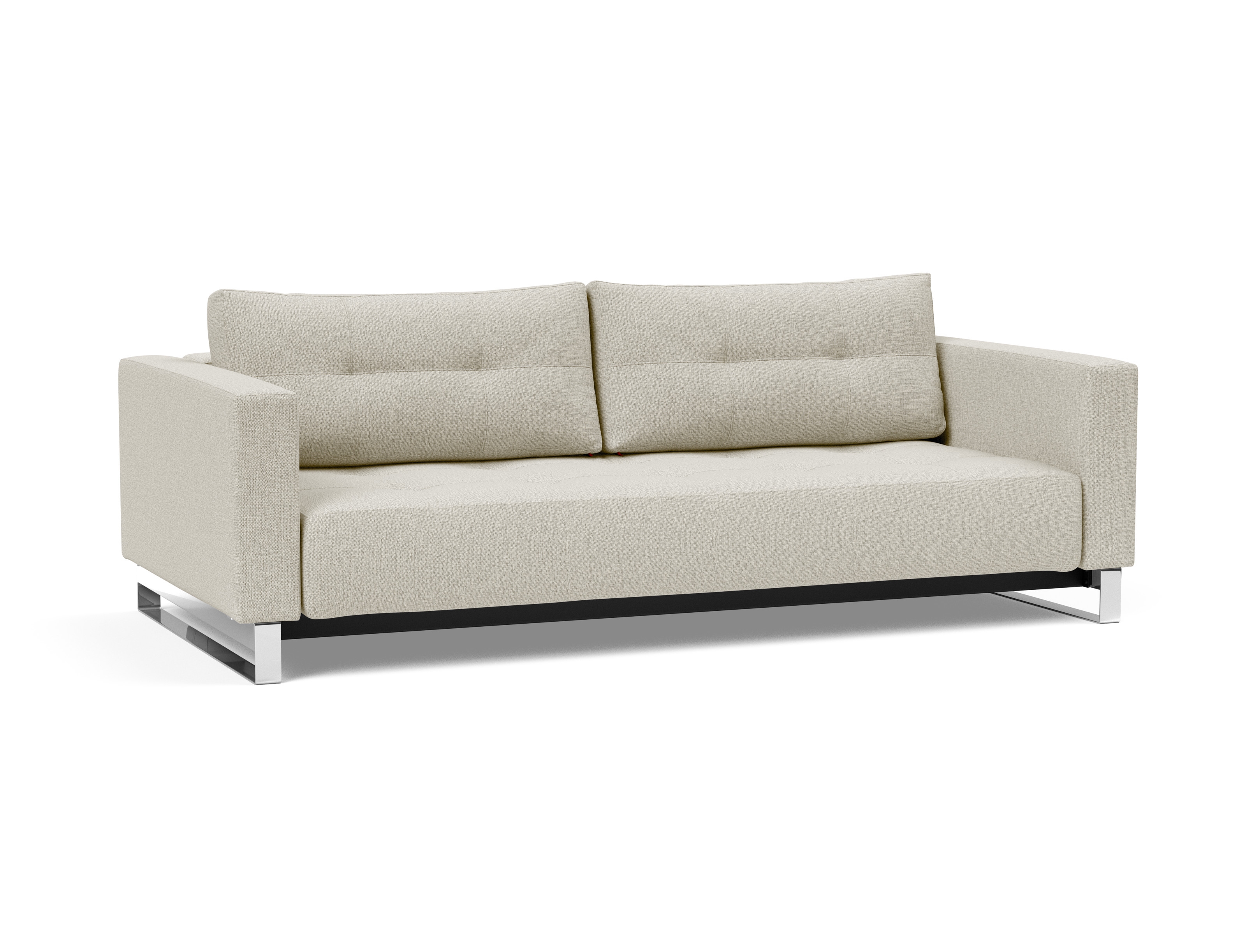 Cassius Deluxe Excess Lounger Fabric Sofa Bed w/Chrome Legs