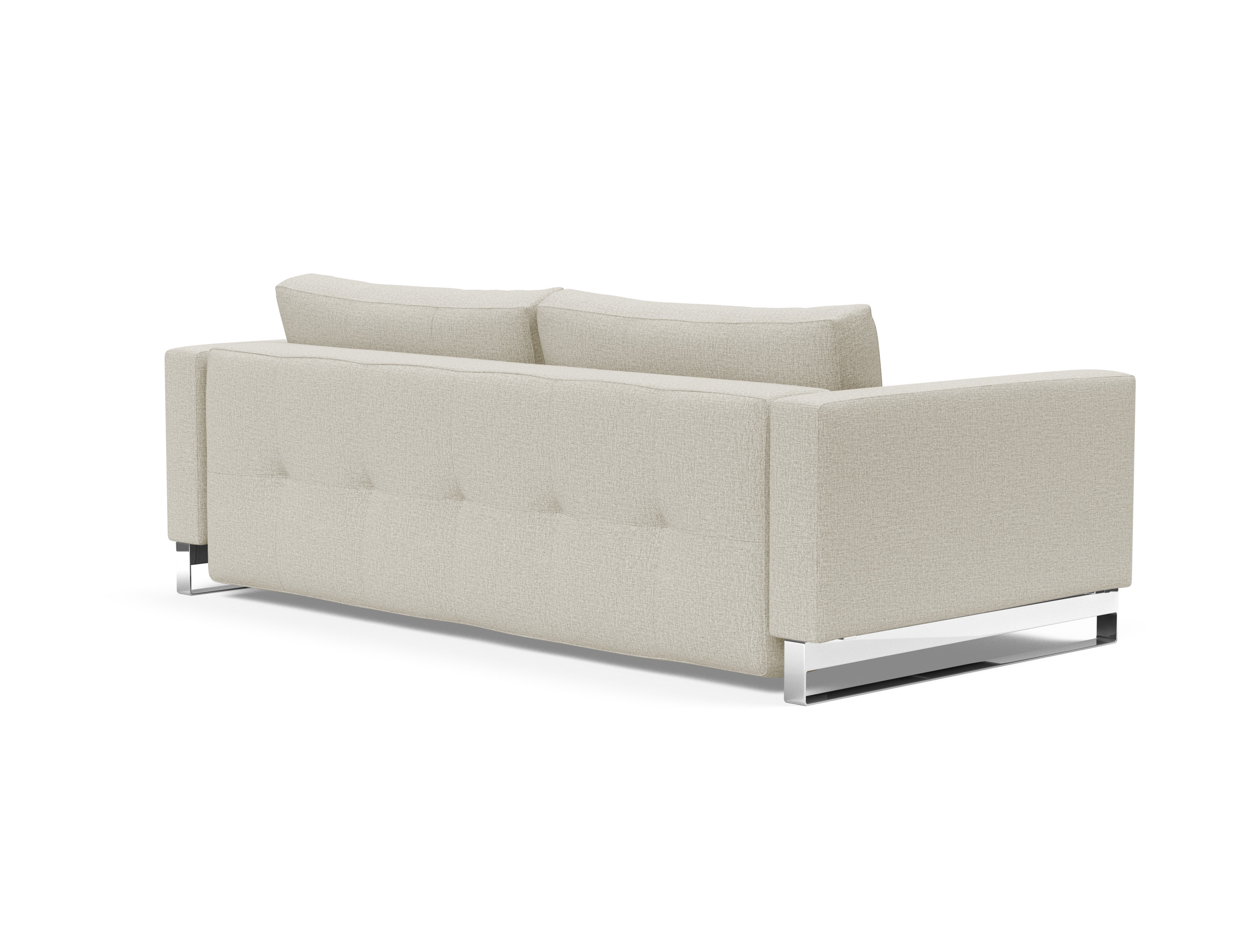 Cassius Deluxe Excess Lounger Fabric Sofa Bed w/Chrome Legs