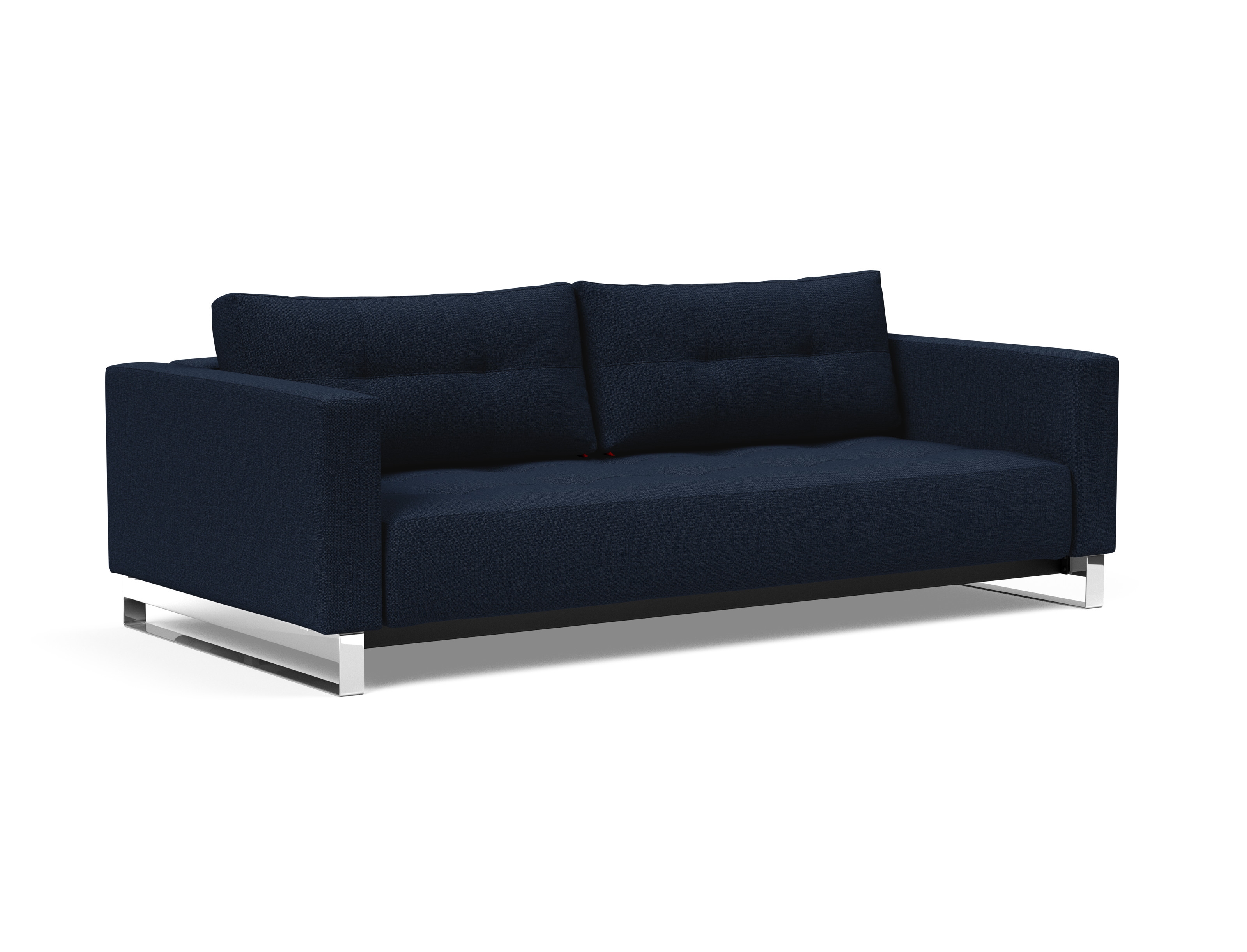 Cassius Deluxe Excess Lounger Fabric Sofa Bed w/Chrome Legs