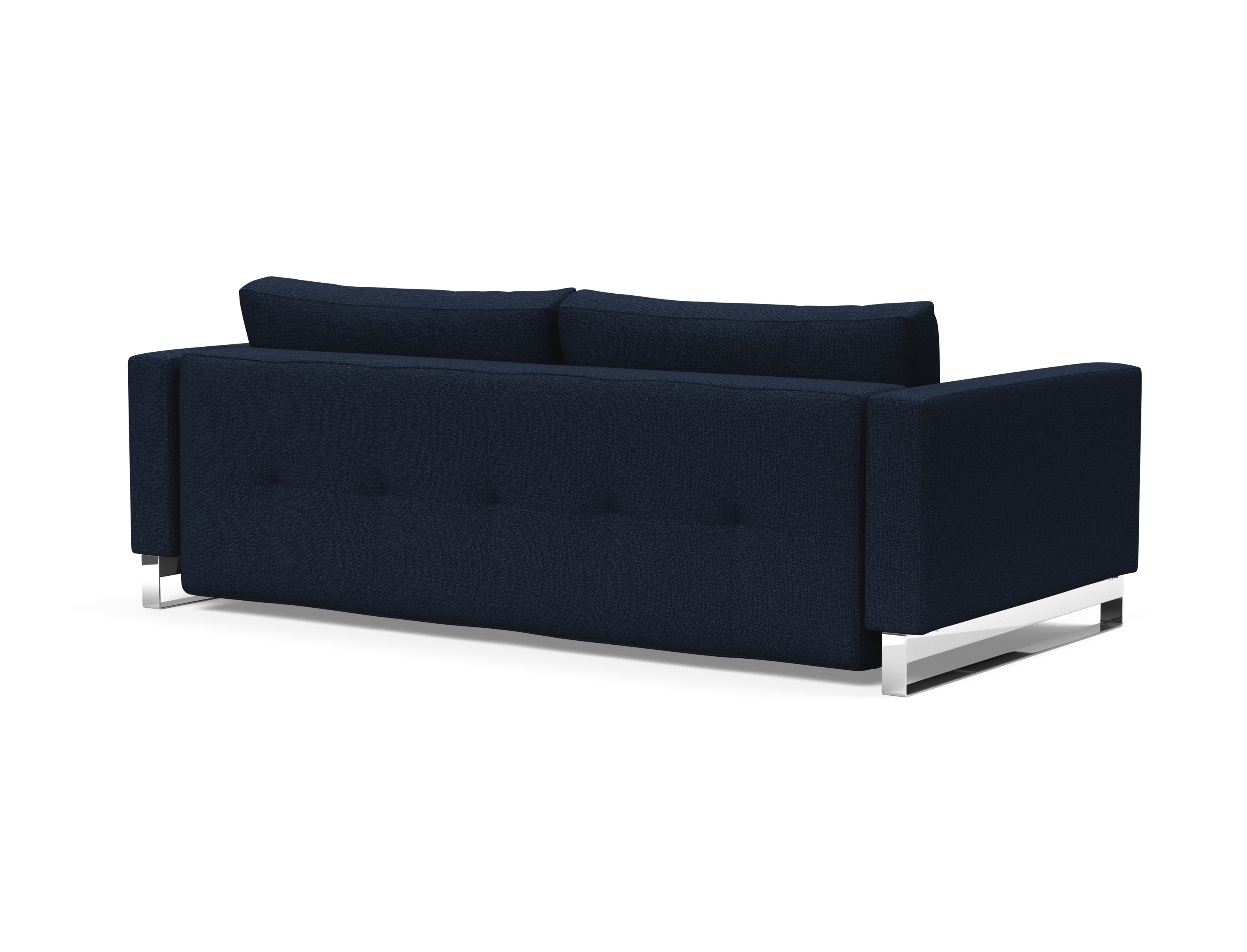 Cassius Deluxe Excess Lounger Fabric Sofa Bed w/Chrome Legs