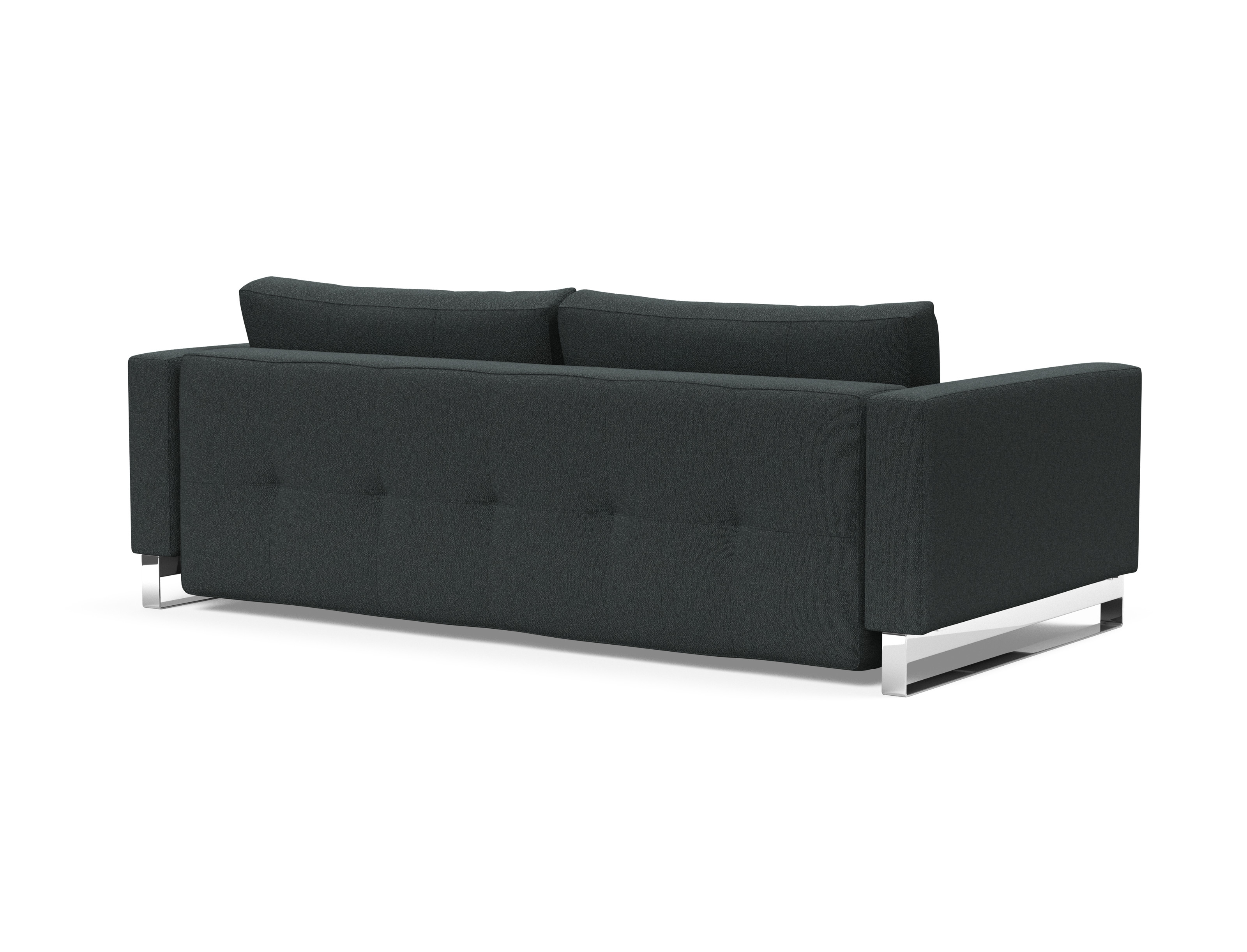 Cassius Deluxe Excess Lounger Fabric Sofa Bed w/Chrome Legs