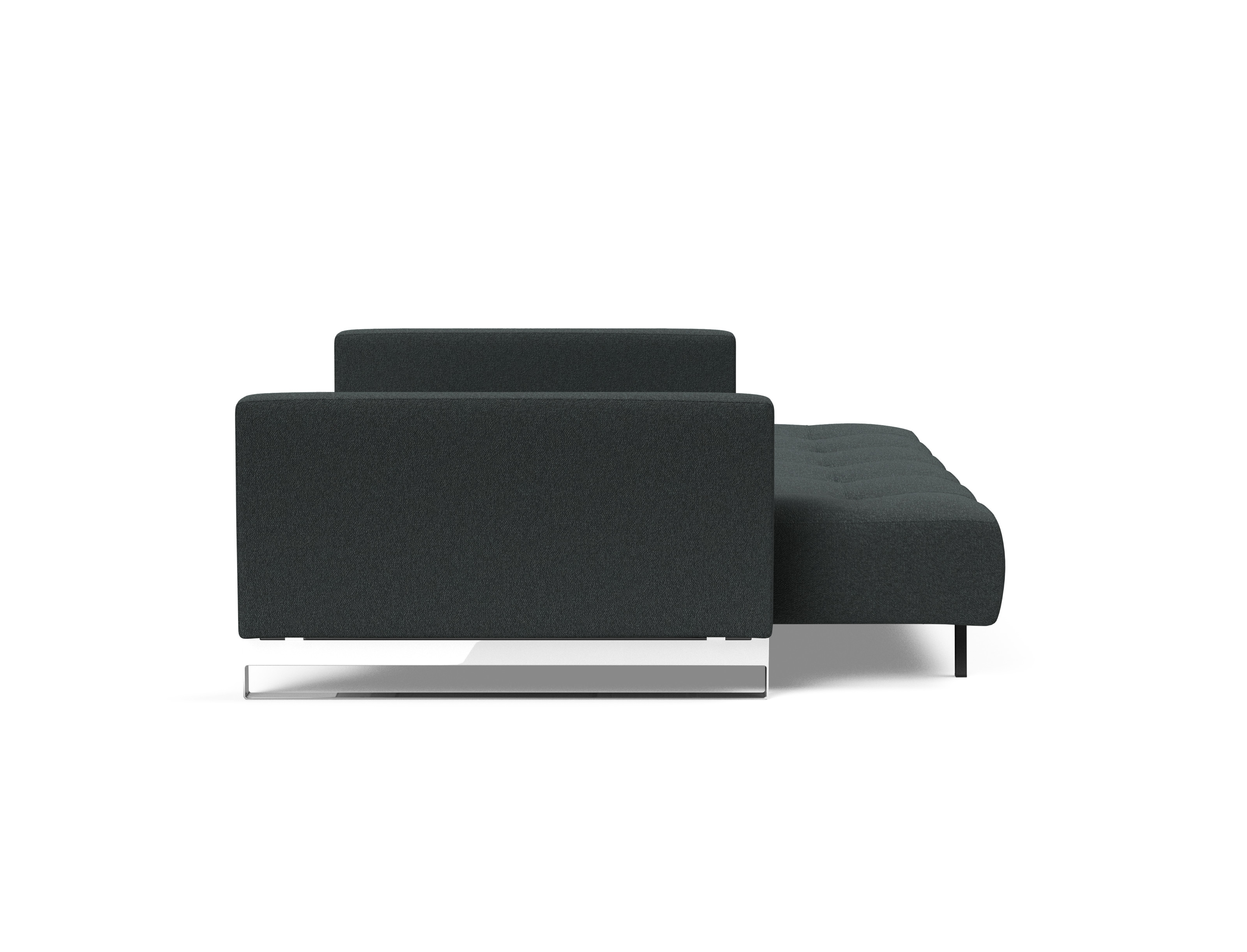 Cassius Deluxe Excess Lounger Fabric Sofa Bed w/Chrome Legs
