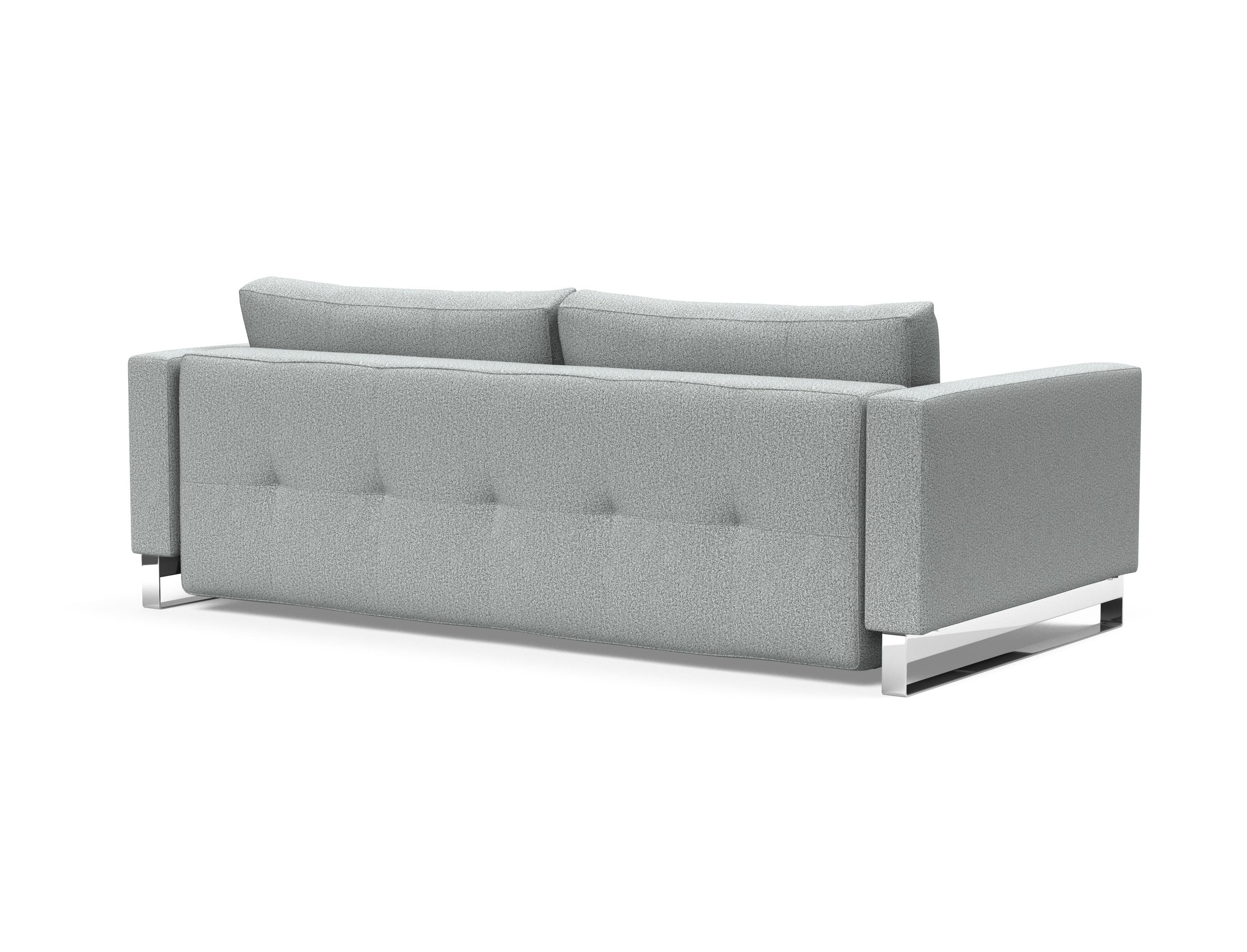 Cassius Deluxe Excess Lounger Fabric Sofa Bed w/Chrome Legs