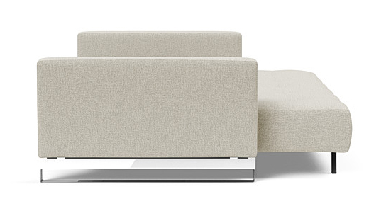 Cassius Deluxe Excess Lounger Fabric Sofa Bed w/Chrome Legs