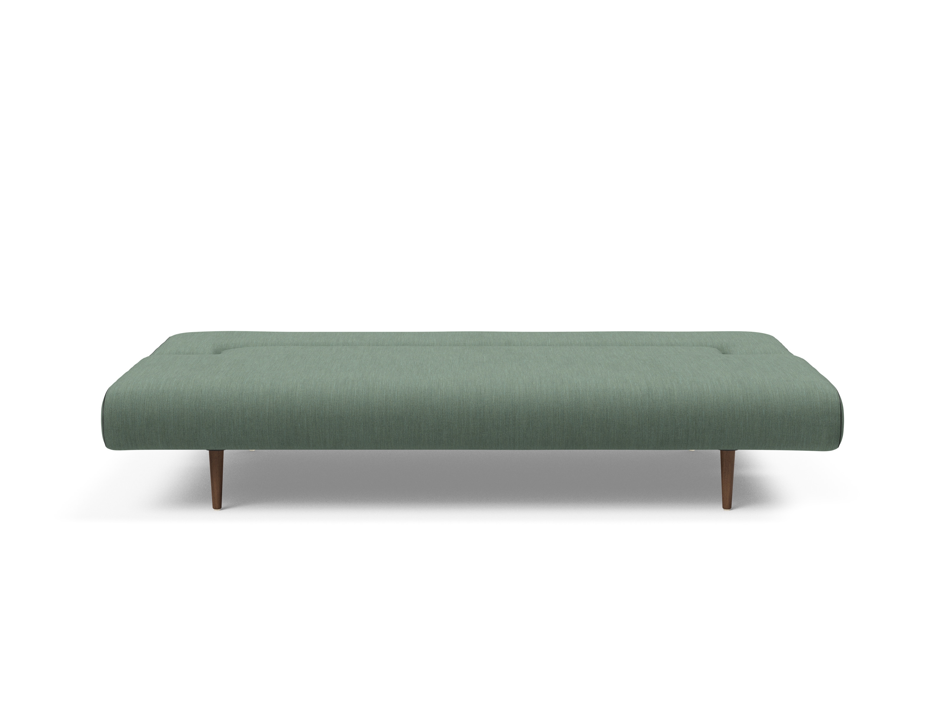 Unfurl Lounger Fabric Sofa Bed w/Dark Wood Legs