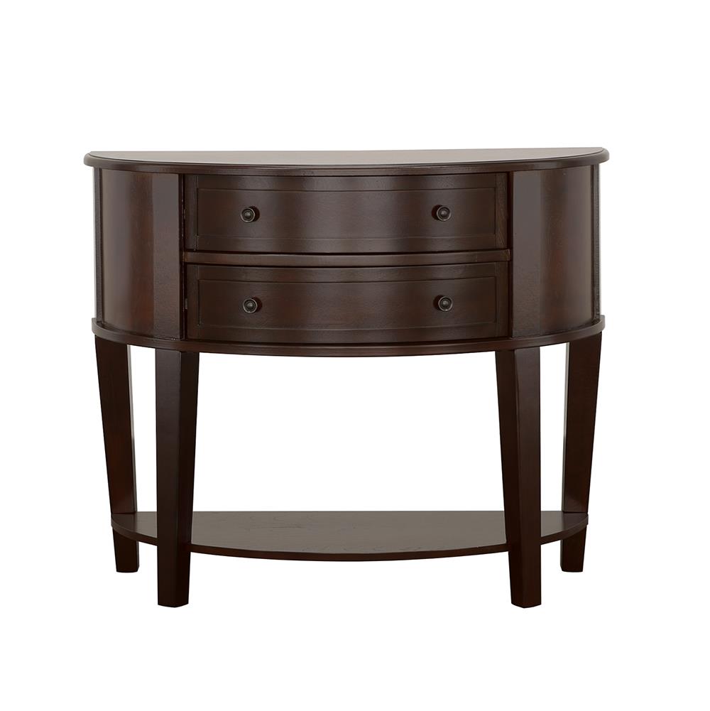 Diane 2-Drawer Demilune Shape Console Table