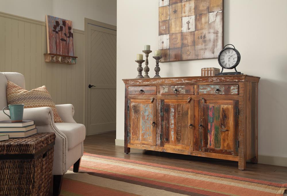 Henry 3-door Wood Accent Cabinet