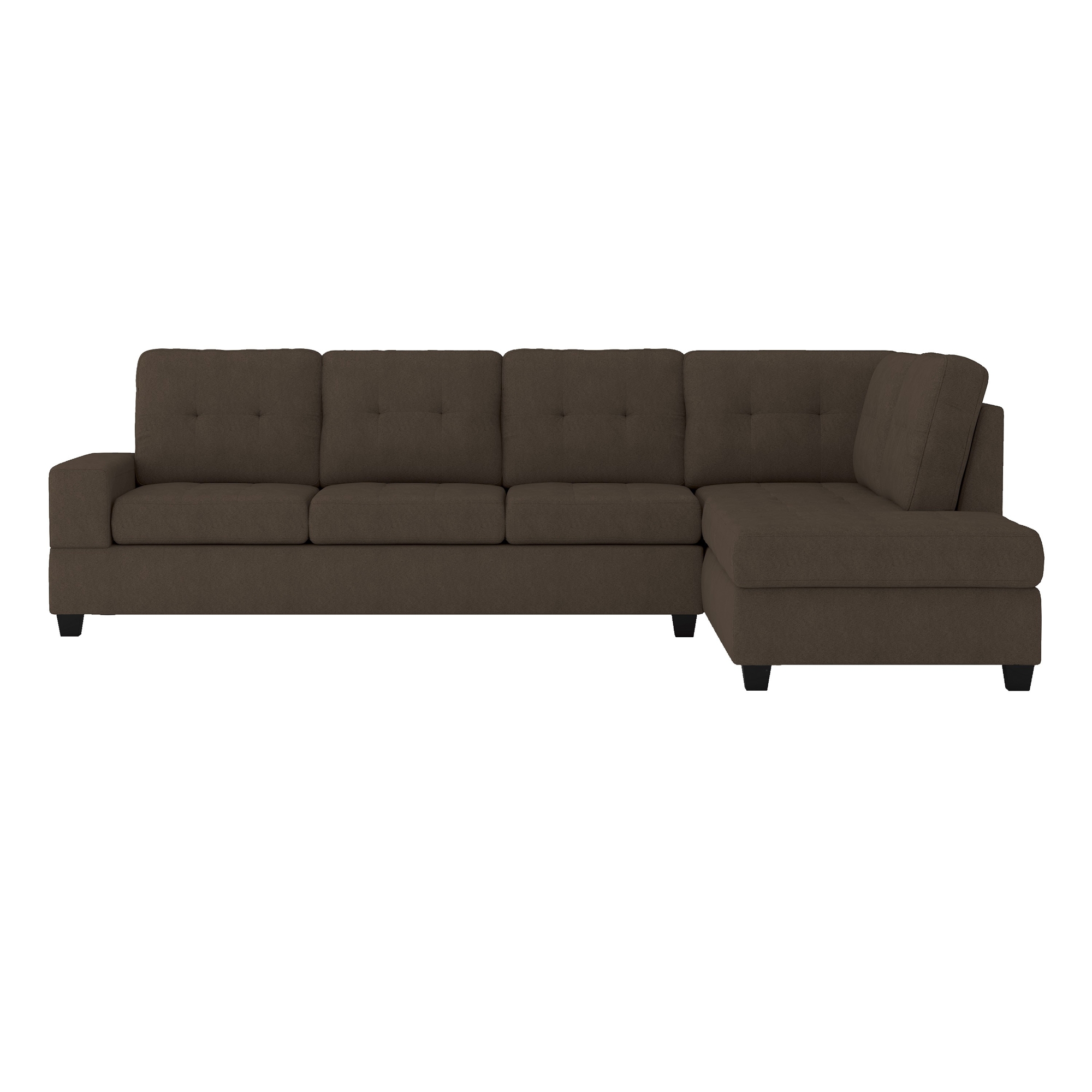 Maston Microfiber Fabric Reversible Sectional Sofa w/Chaise