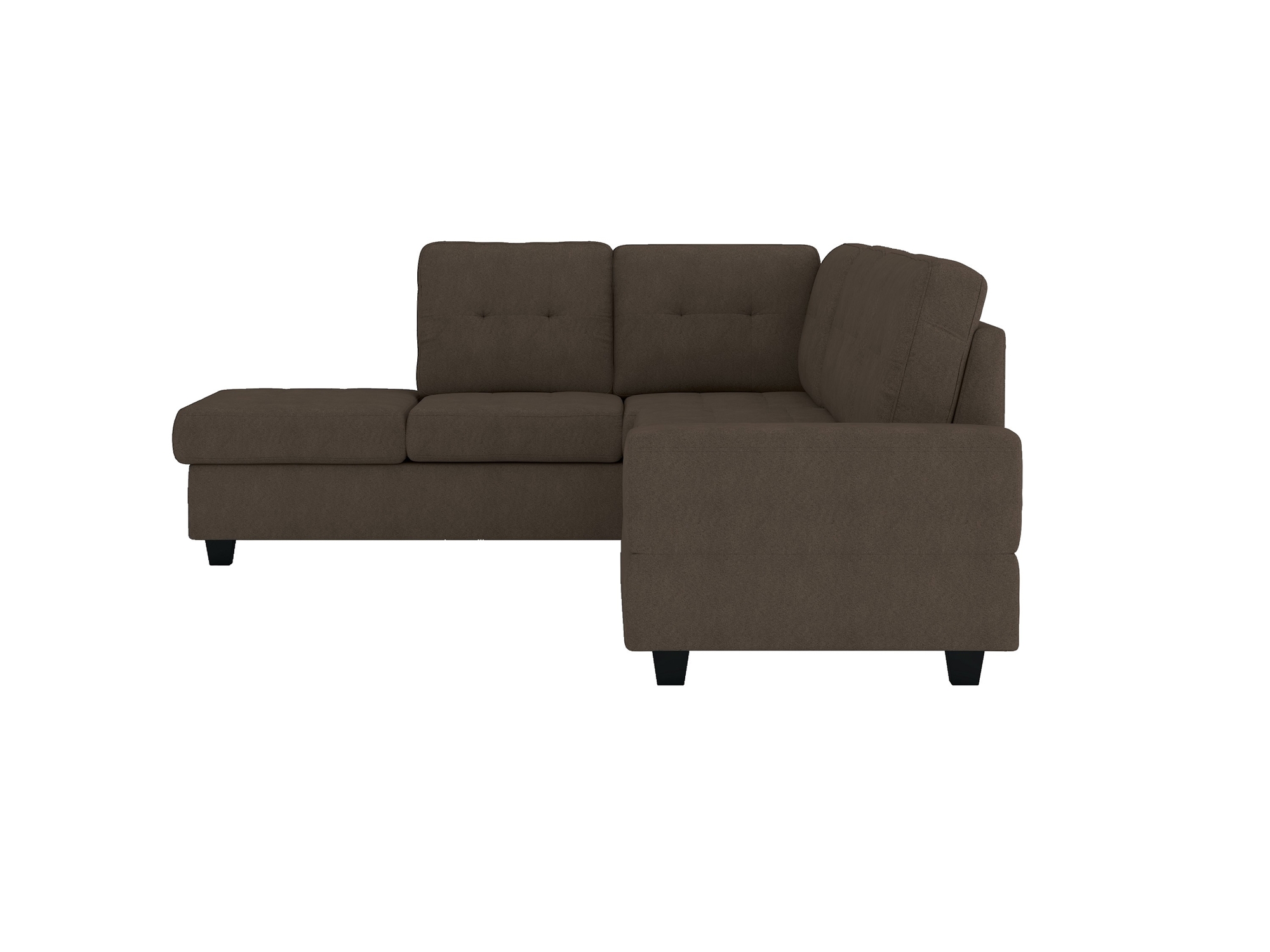 Maston Microfiber Fabric Reversible Sectional Sofa w/Chaise