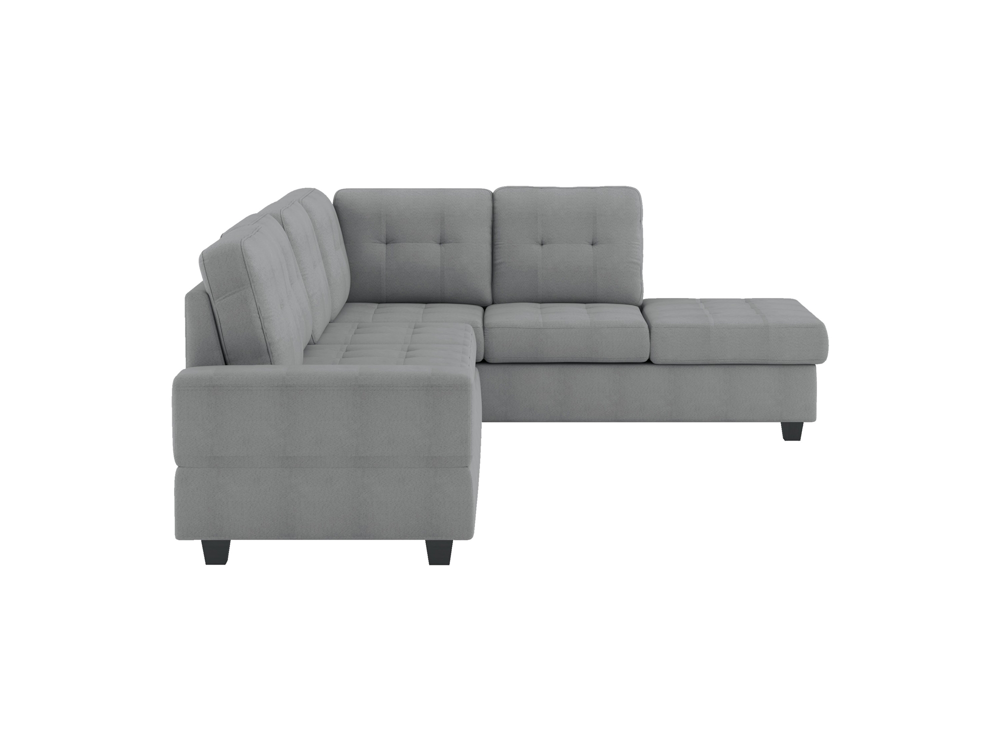 Maston Microfiber Fabric Reversible Sectional Sofa w/Chaise