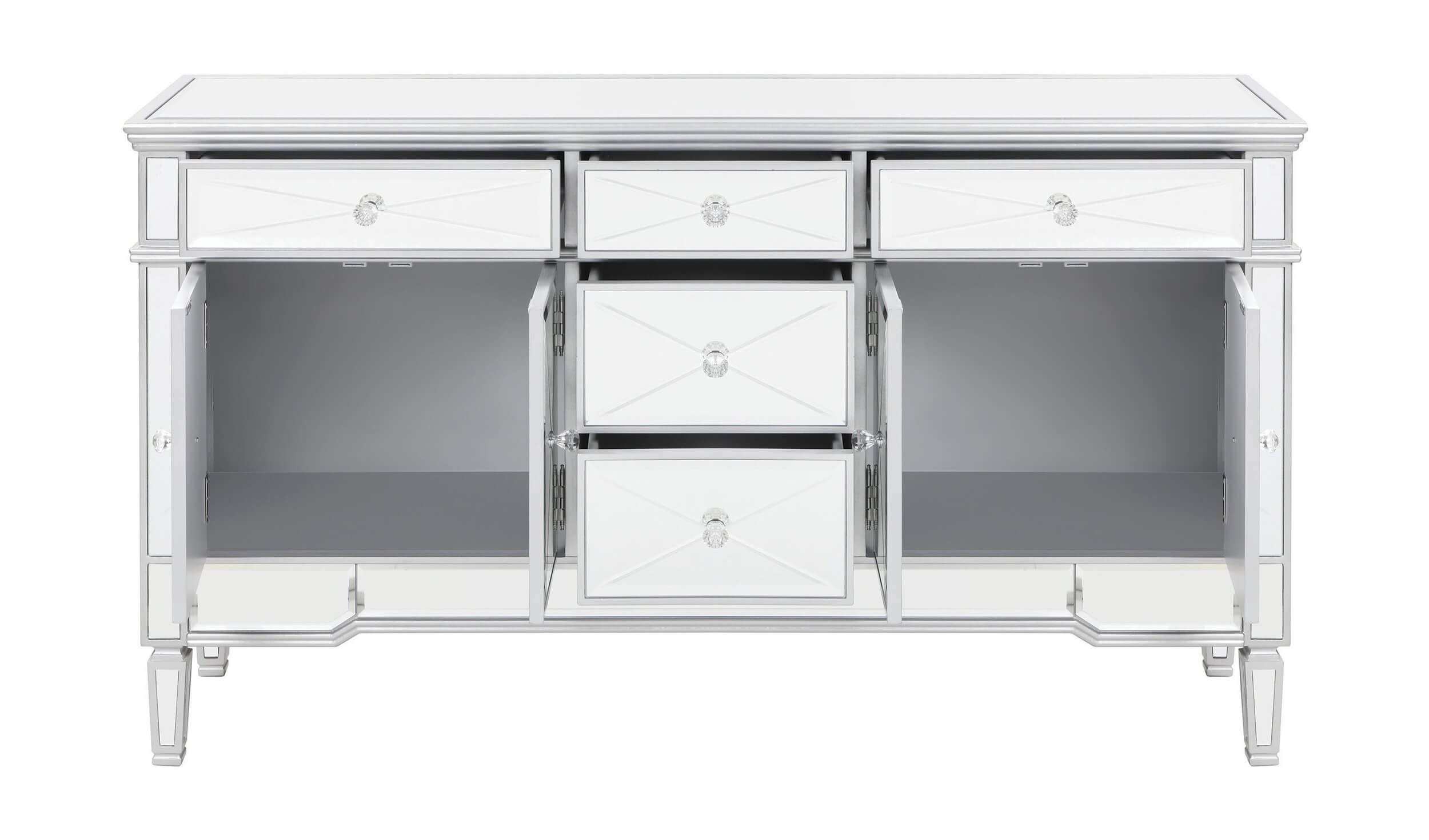 Duchess 5-drawer Mirrored Accent Cabinet