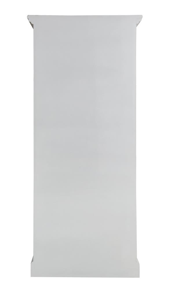 Tammi 2-door Wood Veneer/Glass Tall Cabinet