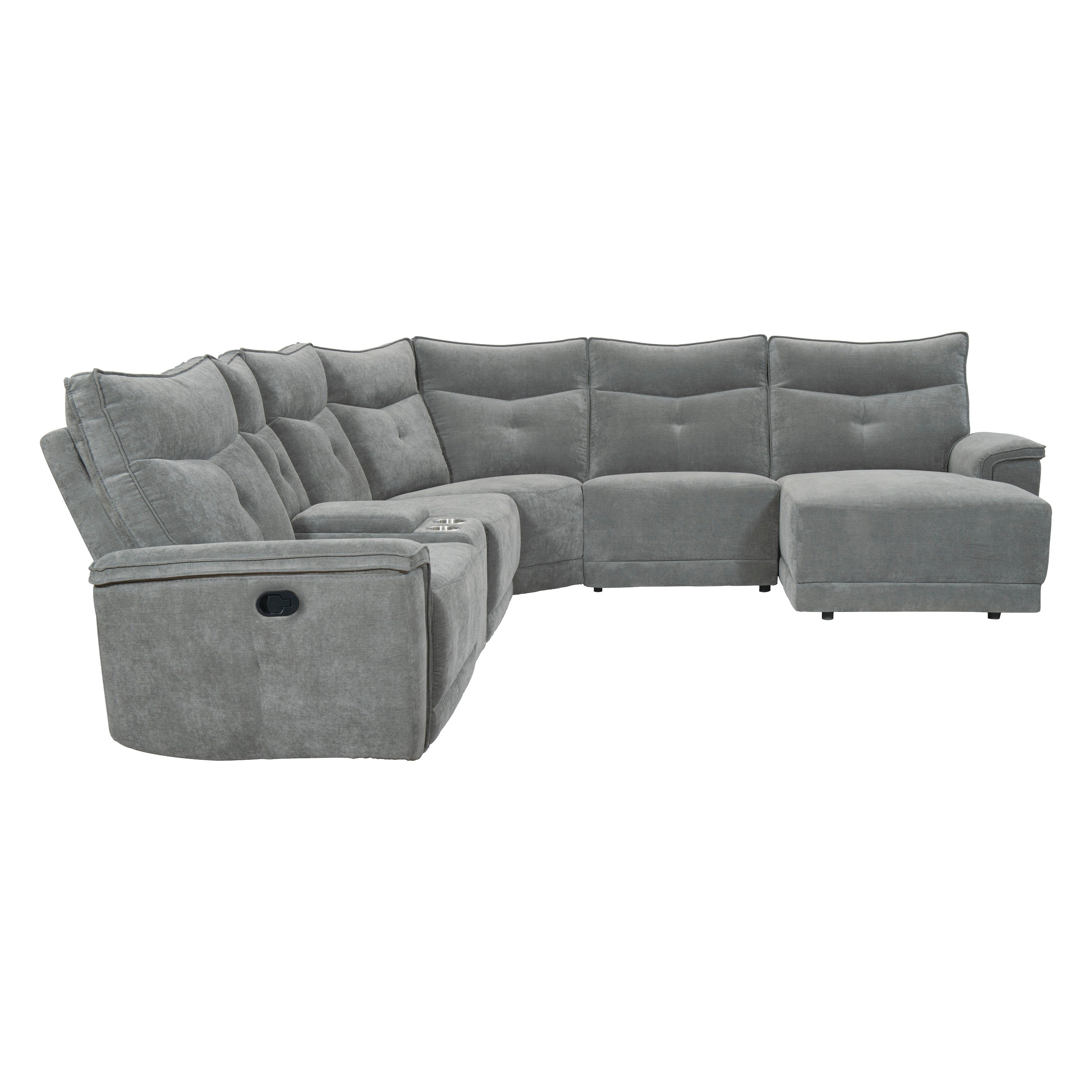 Tesoro Polyester/Nylon Fabric Modular Reclining Sectional Sofa
