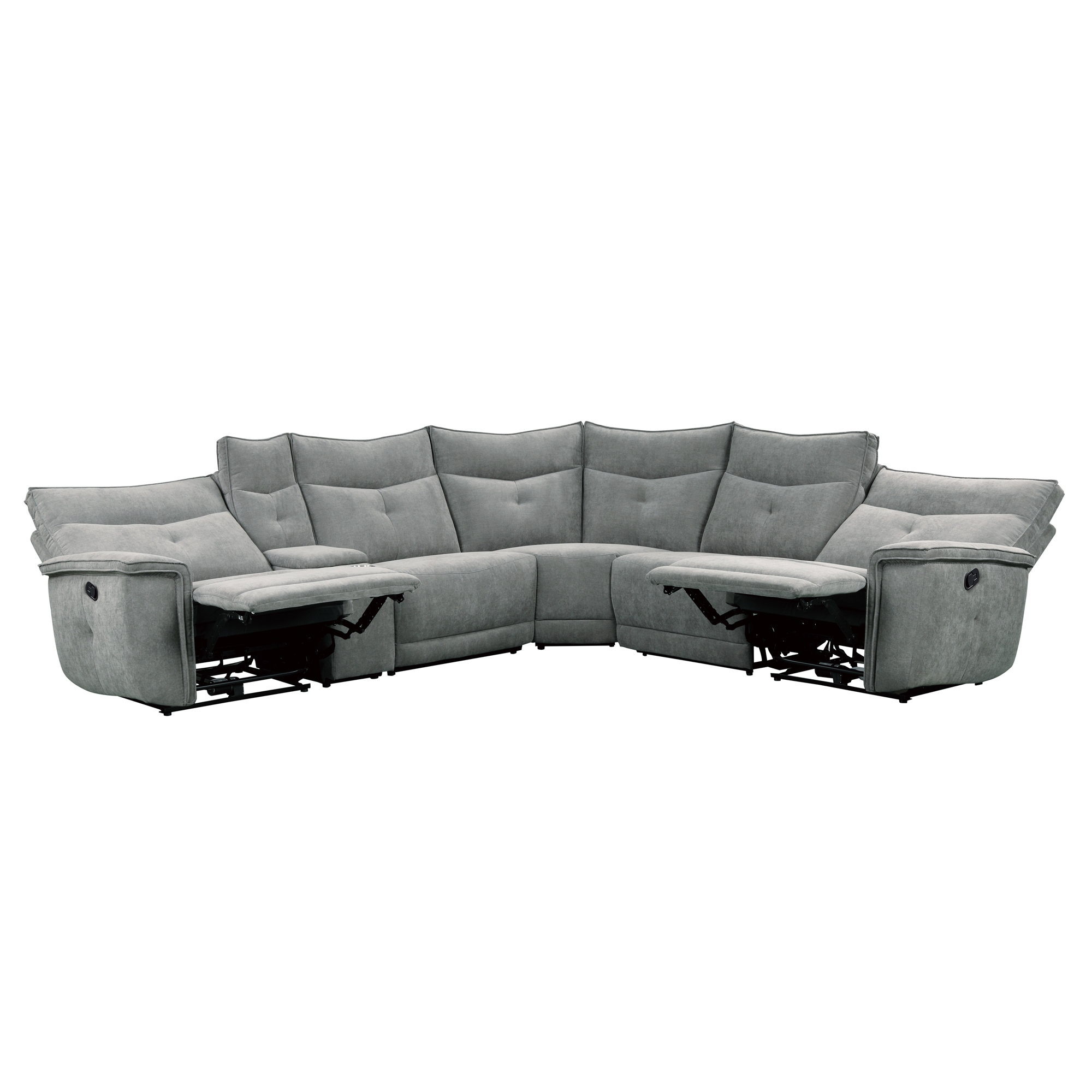Tesoro Polyester/Nylon Fabric Modular Reclining Sectional Sofa