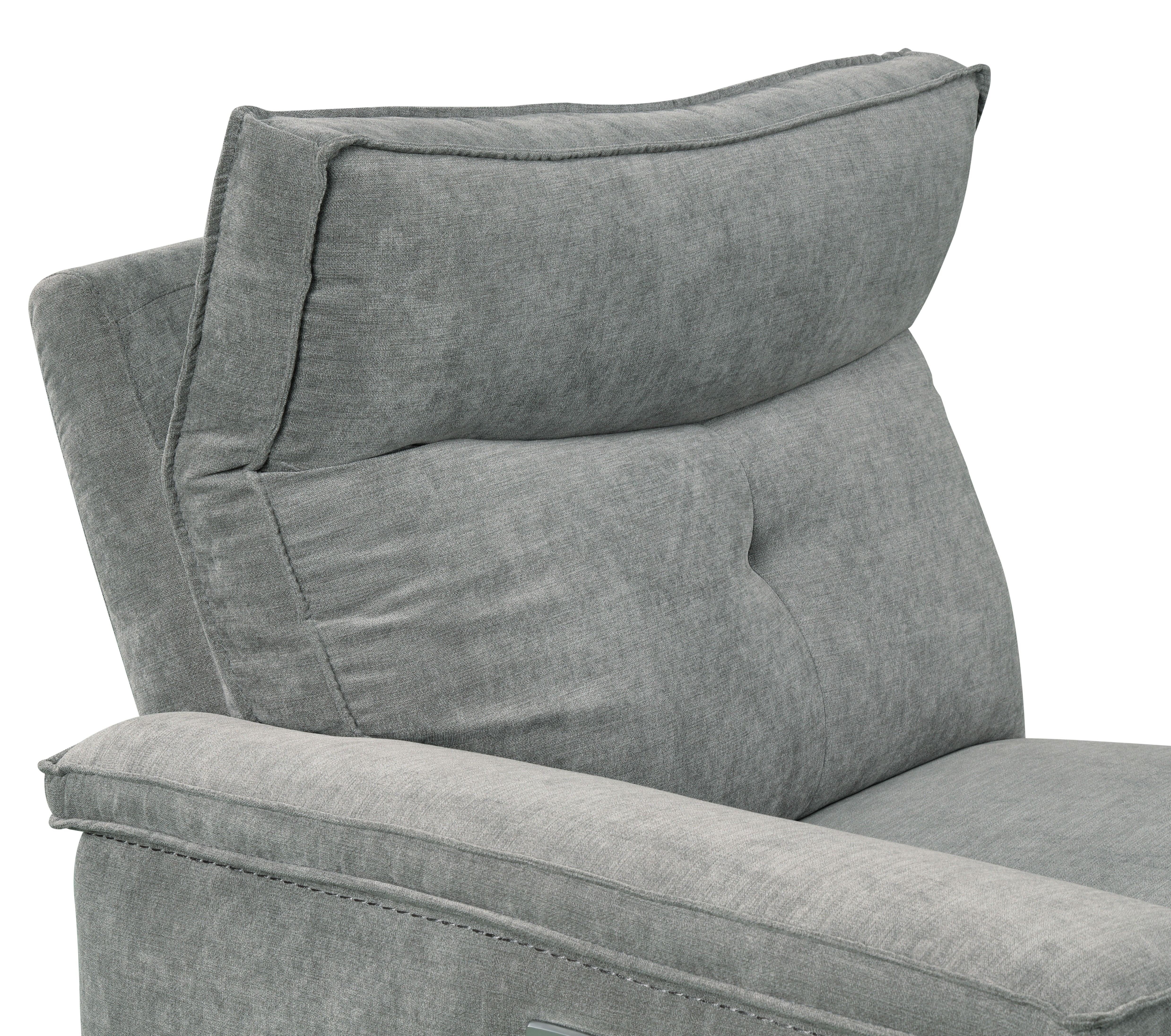 Tesoro Polyester Fabric Power Double Reclining Sofa