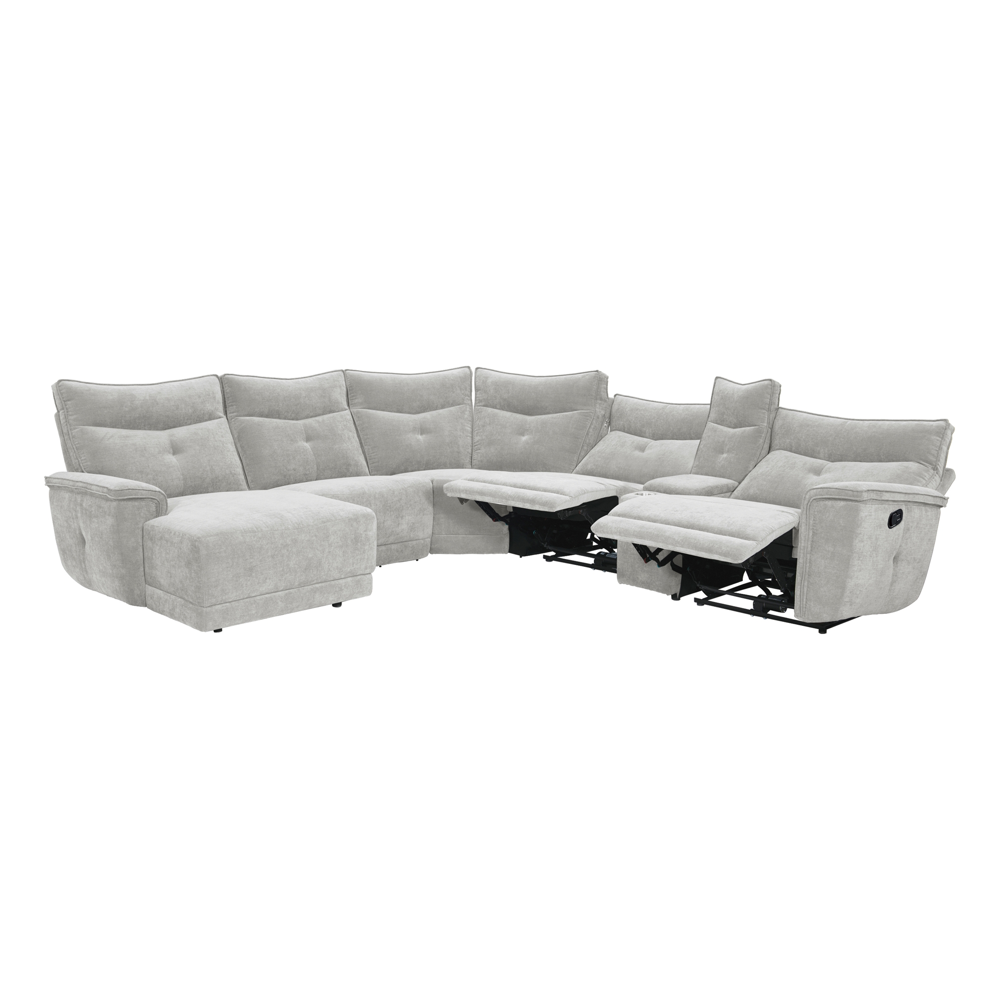 Tesoro Polyester/Nylon Fabric Modular Reclining Sectional Sofa