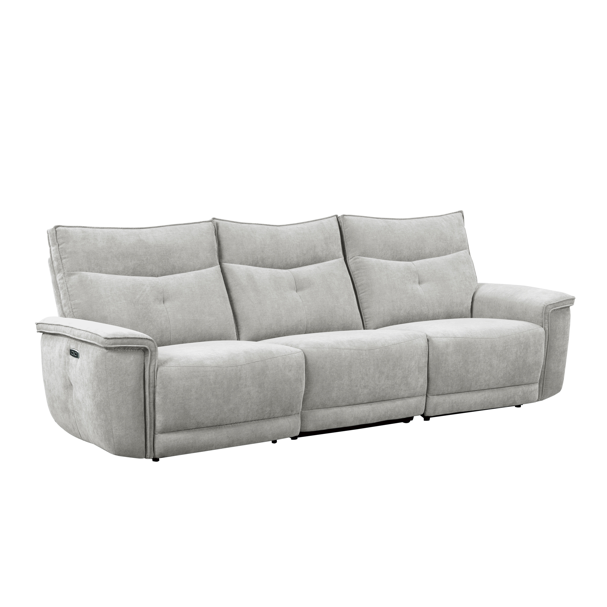 Tesoro Polyester Fabric Power Double Reclining Sofa