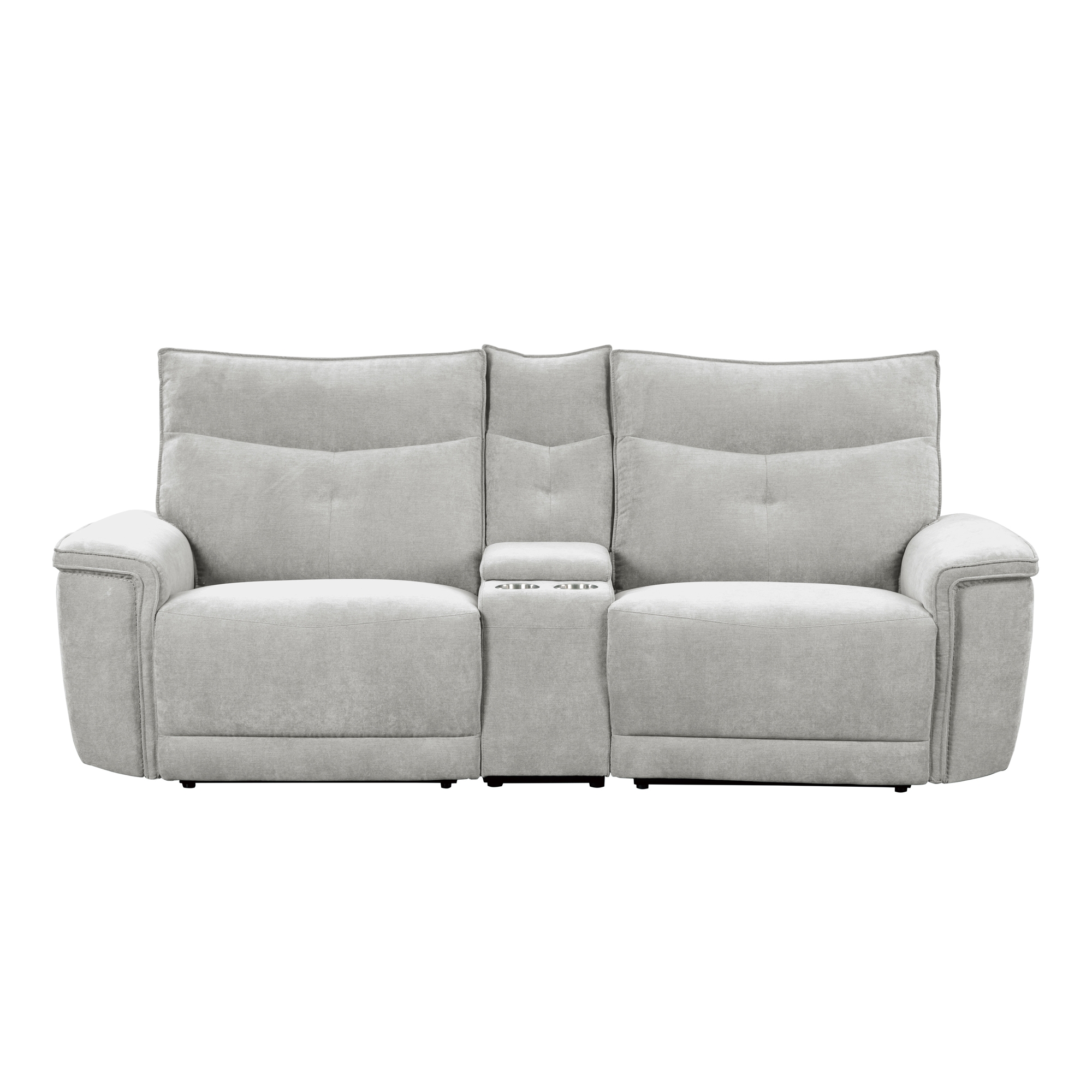 Tesoro Polyester Fabric Power Double Reclining Loveseat