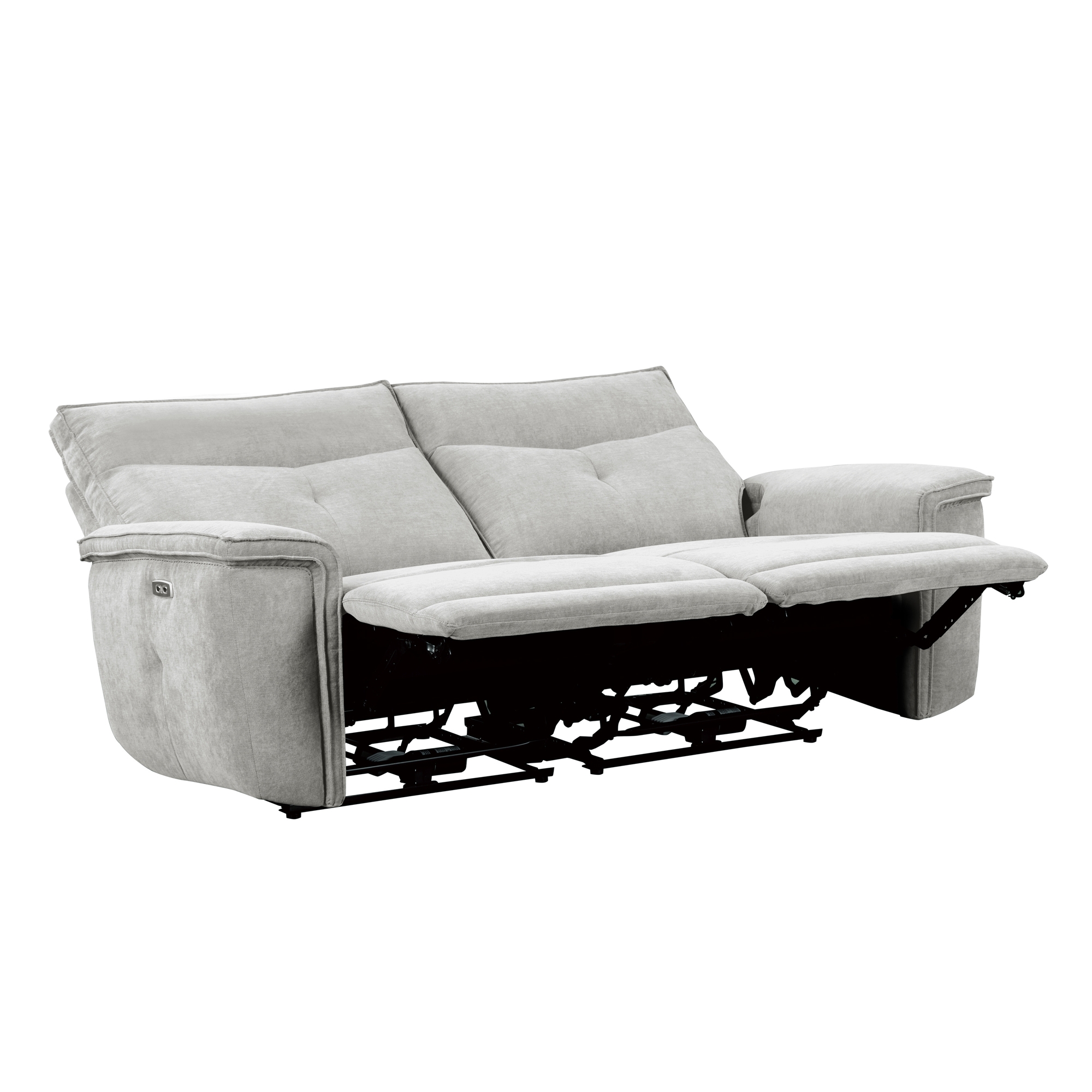 Tesoro Polyester Fabric Power Double Reclining Sofa