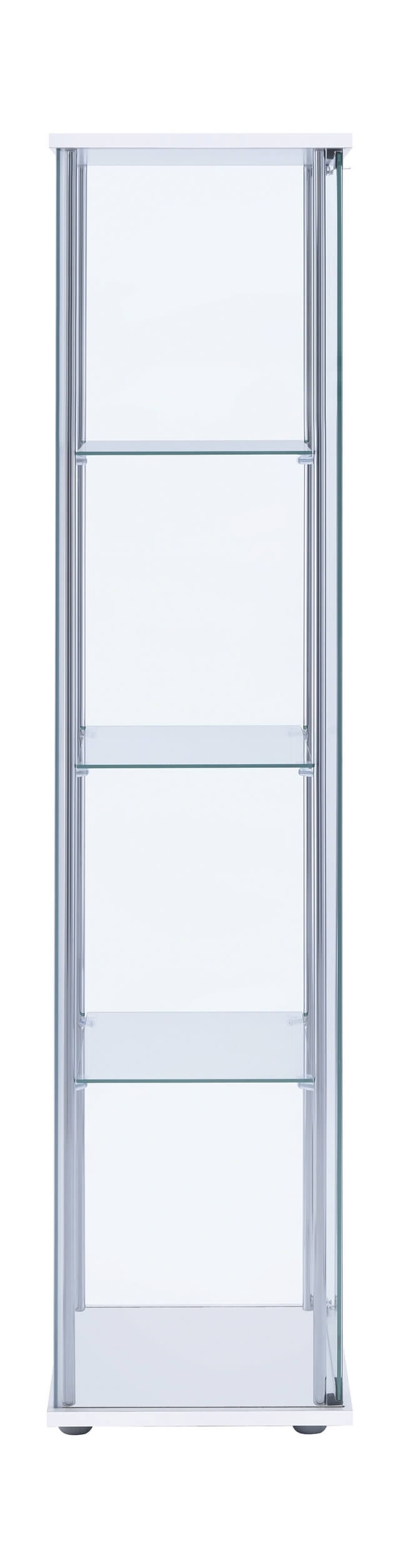 Bellatrix 4-shelf Glass Curio Cabinet