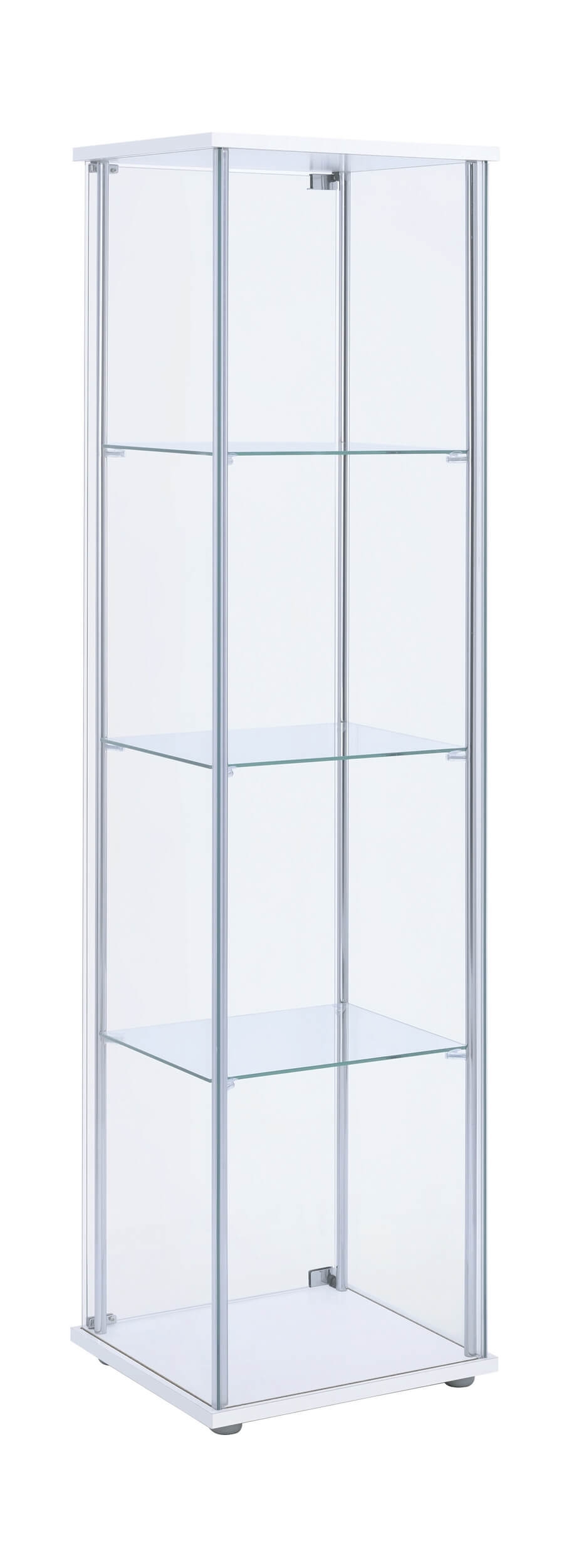 Bellatrix 4-shelf Glass Curio Cabinet
