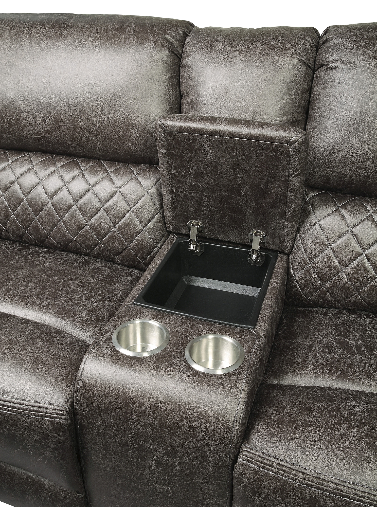 Knoxville Polyester Fabric/Wood Reclining Sectional Sofa