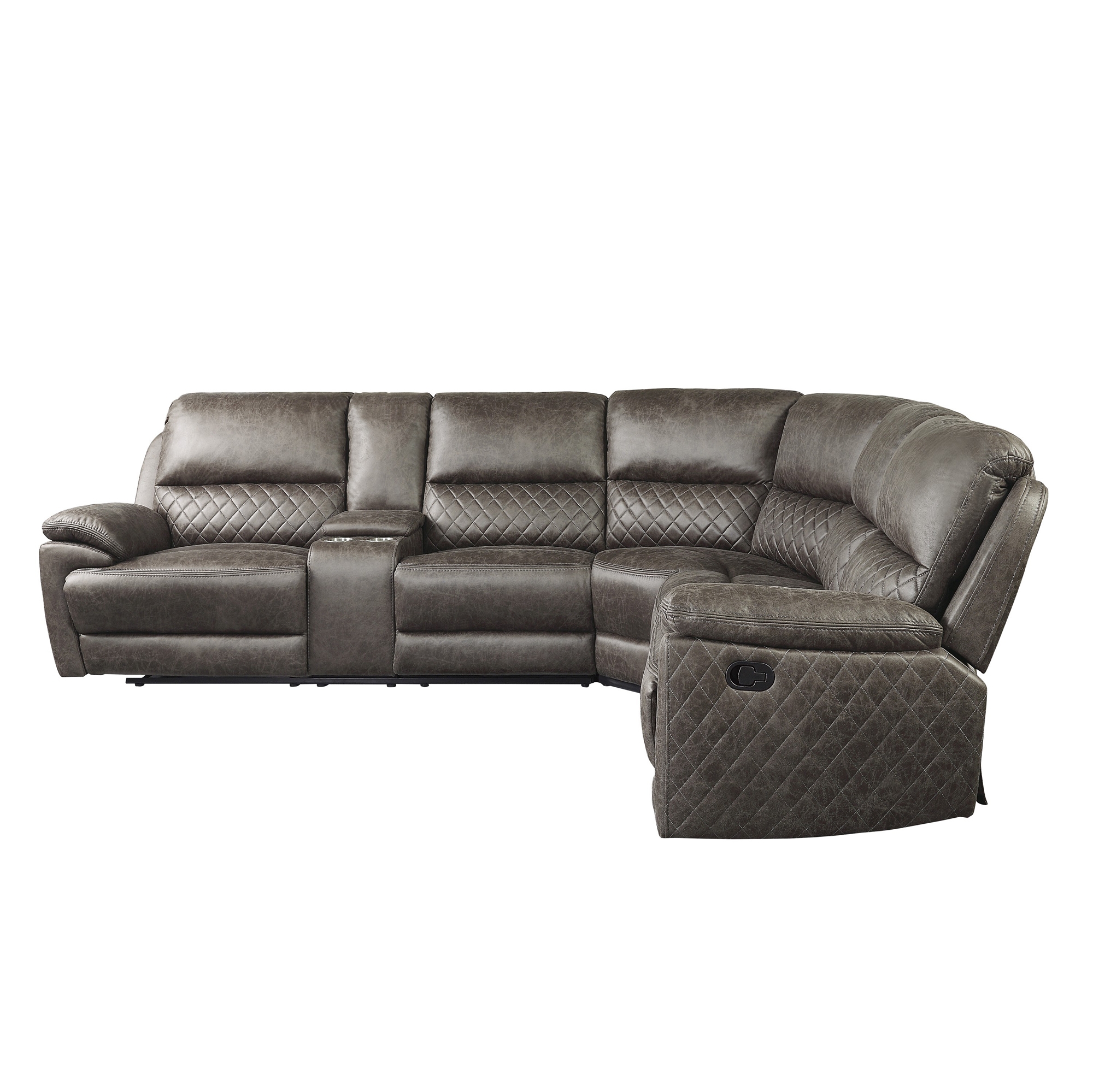 Knoxville Polyester Fabric/Wood Reclining Sectional Sofa