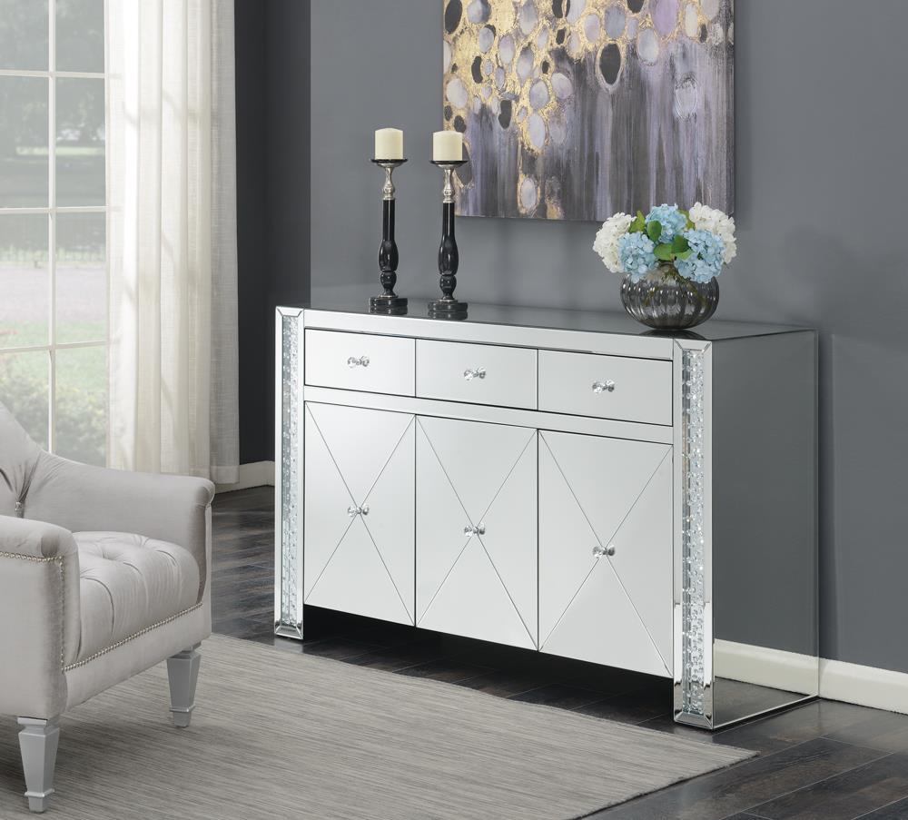 Maya 3-drawer Mirrored Accent Cabinet
