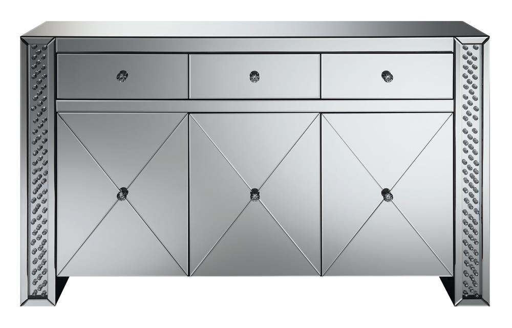 Maya 3-drawer Mirrored Accent Cabinet
