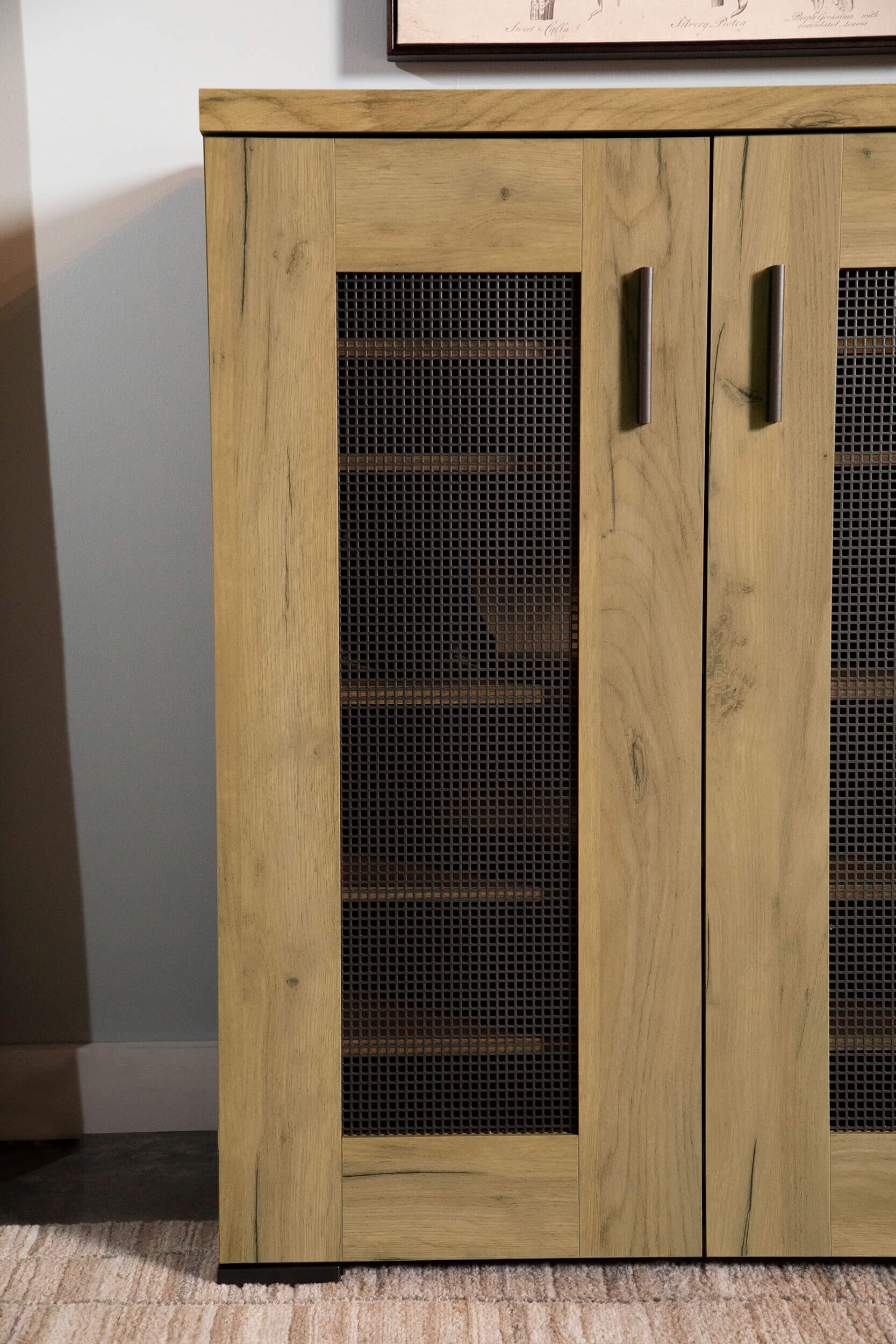 Bristol Accent Cabinet with Metal Mesh Door
