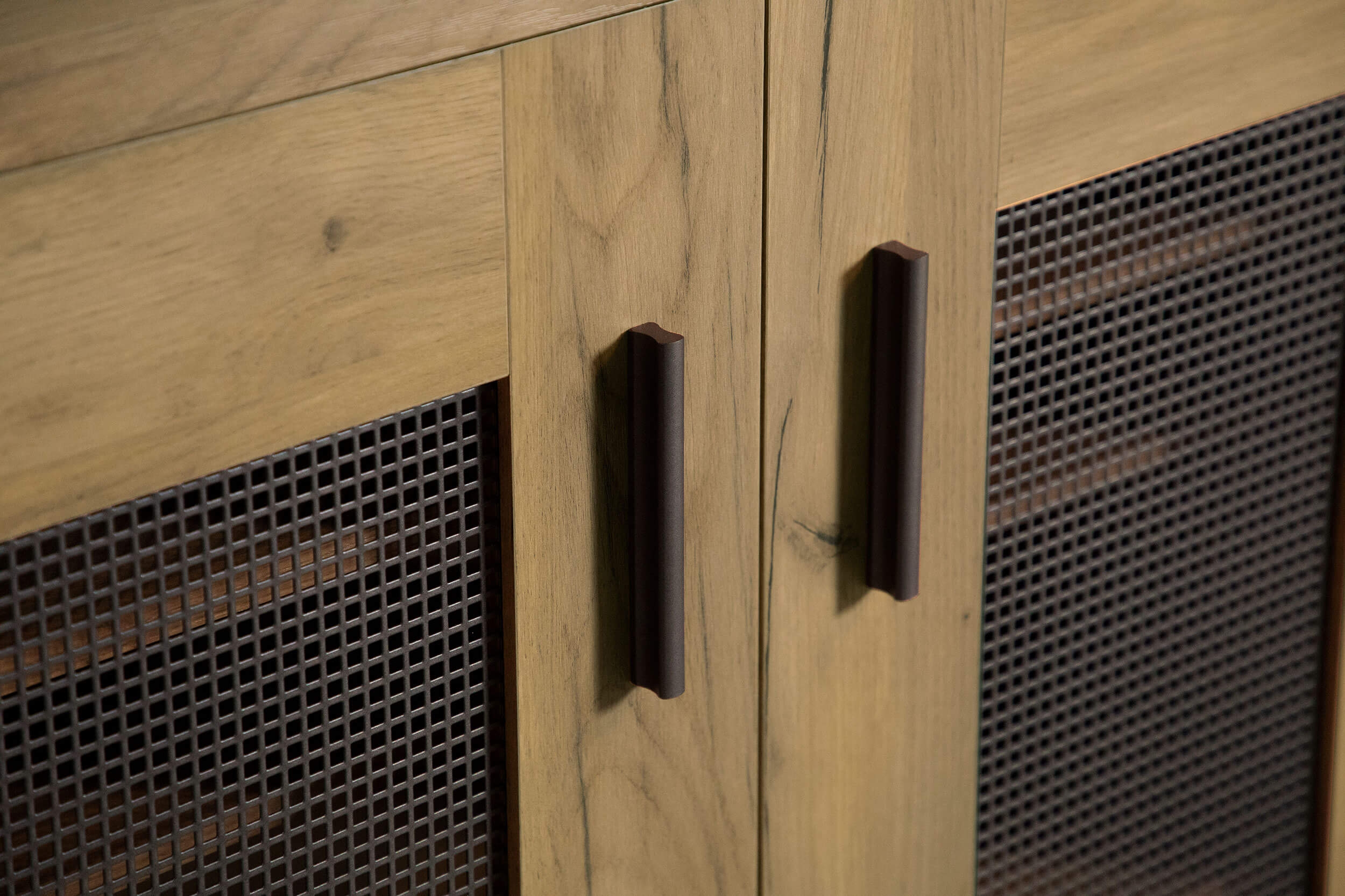 Bristol Accent Cabinet with Metal Mesh Door