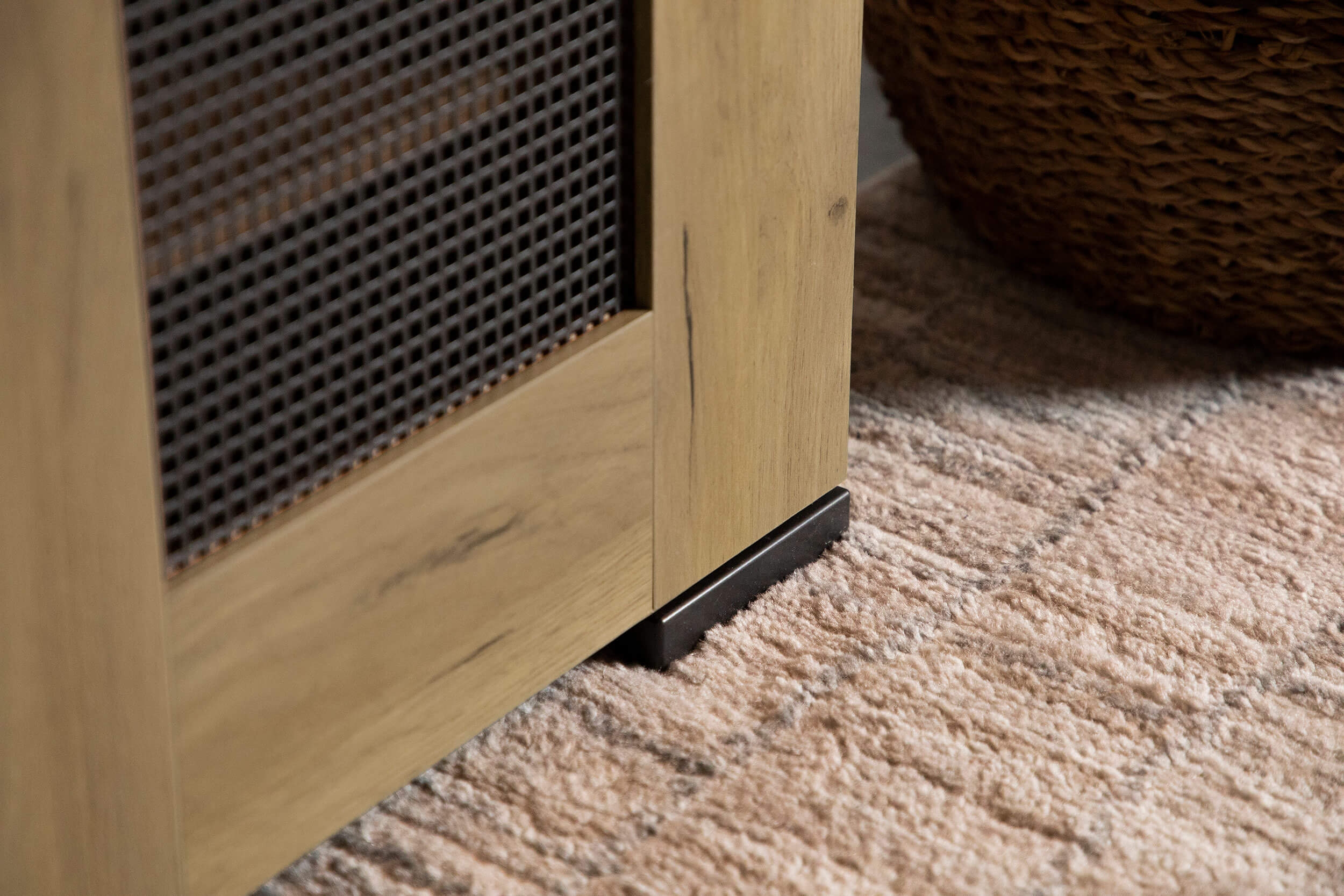 Bristol Accent Cabinet with Metal Mesh Door