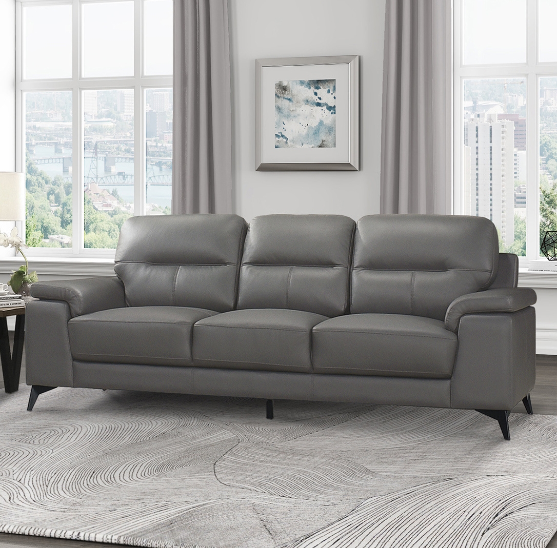 Mischa Leather/Bi-Cast Vinyl Sofa