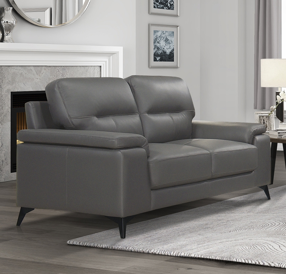 Mischa Leather/Bi-Cast Vinyl Loveseat