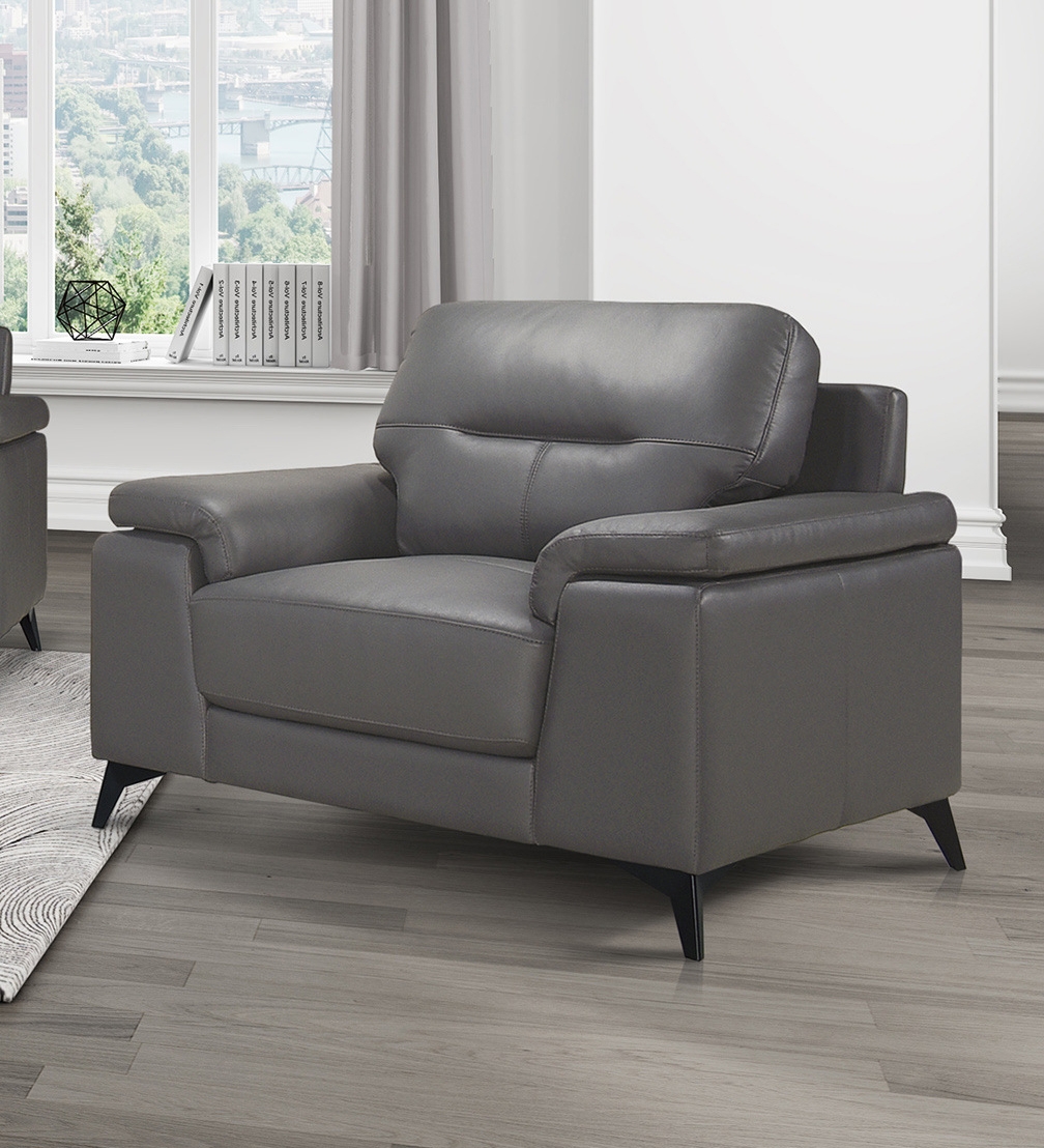 Mischa Leather/Bi-Cast Vinyl Chair