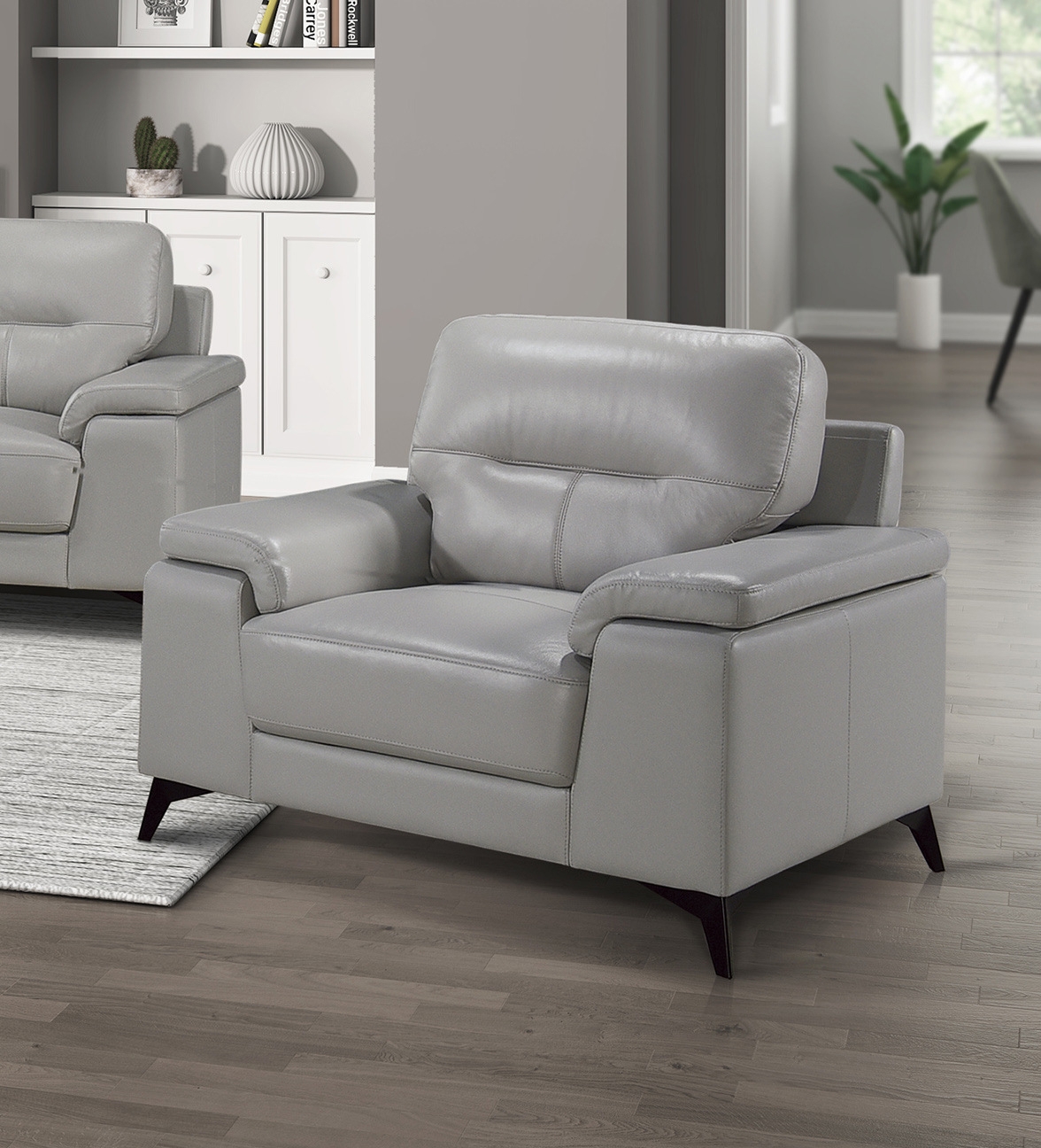 Mischa Leather/Bi-Cast Vinyl Chair