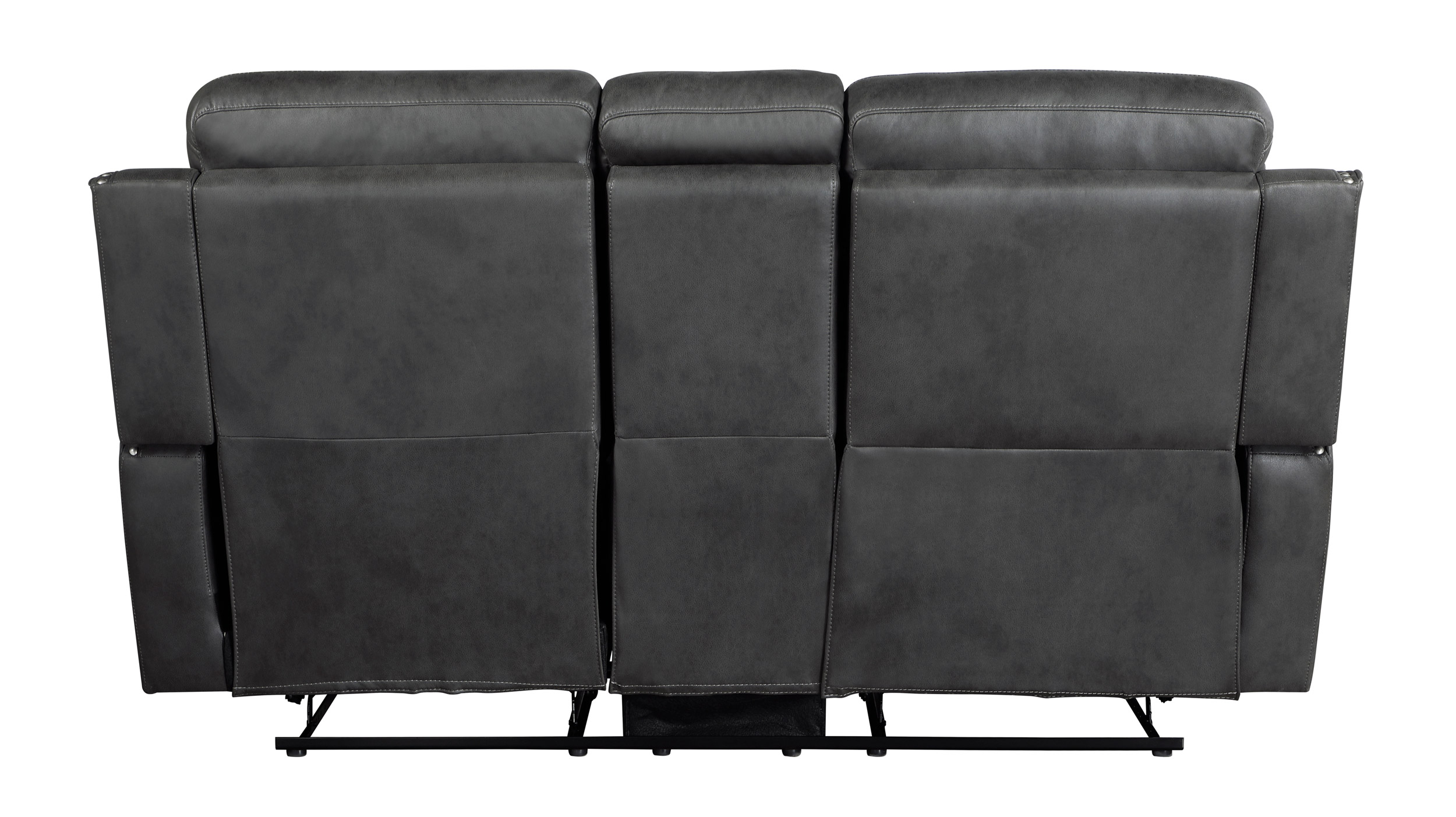 Kellen Microfiber Double Reclining Loveseat with Center Console