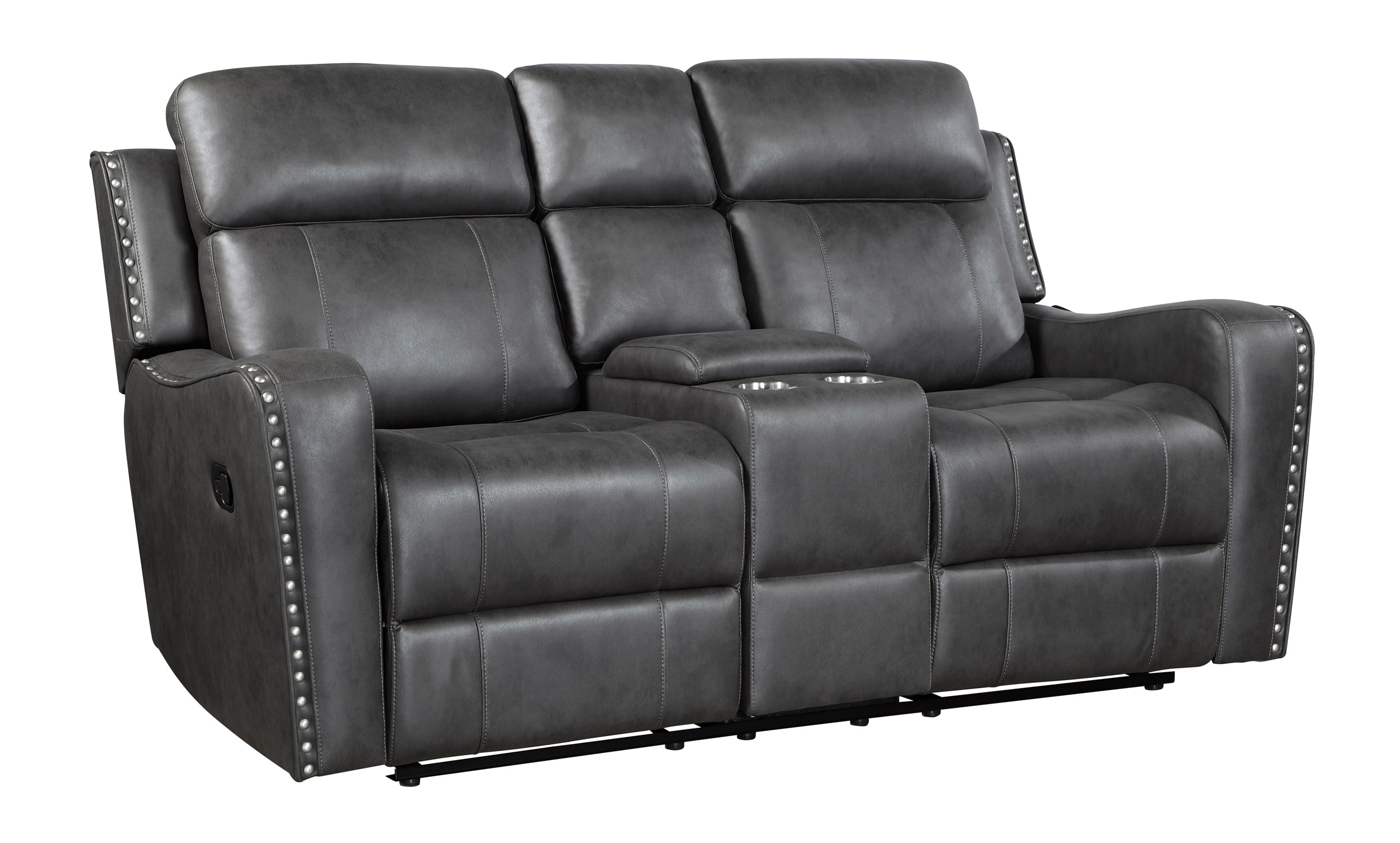 Kellen Microfiber Double Reclining Living Room Set