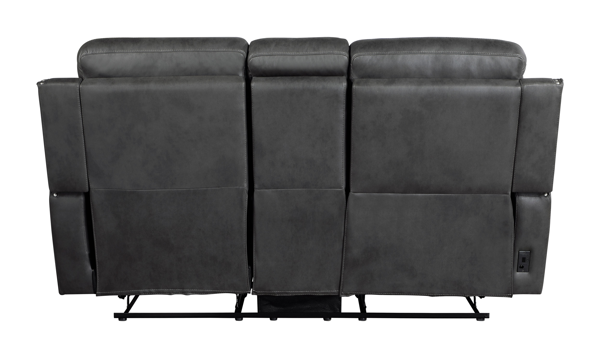 Kellen Microfiber Power Double Reclining Loveseat with Center Console